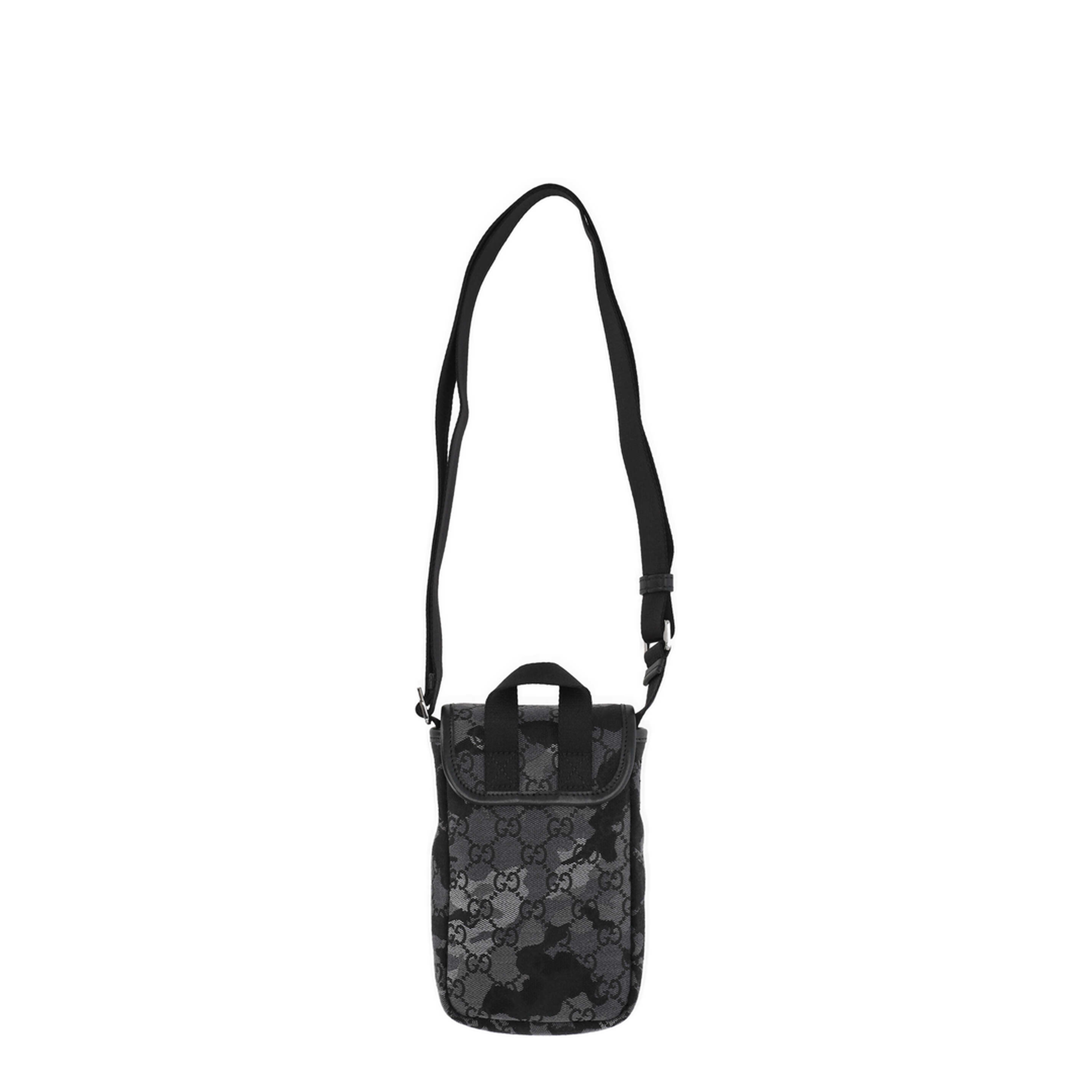 GG Canvas Mini Canvas Crossbody - Black/Grey Camouflage - Image 5