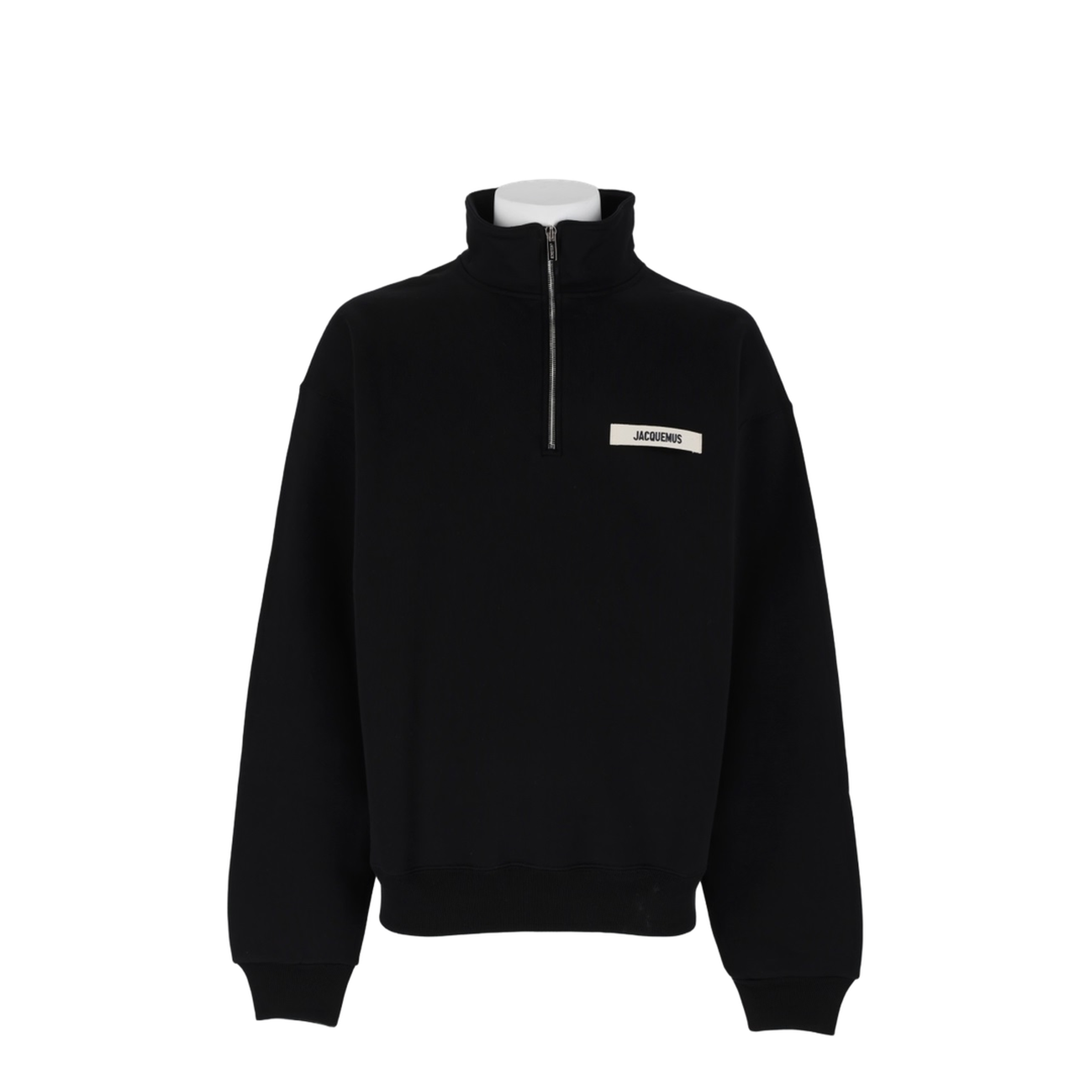 Gros Grain Zipped-Rollneck Sweatshirt - Image 1