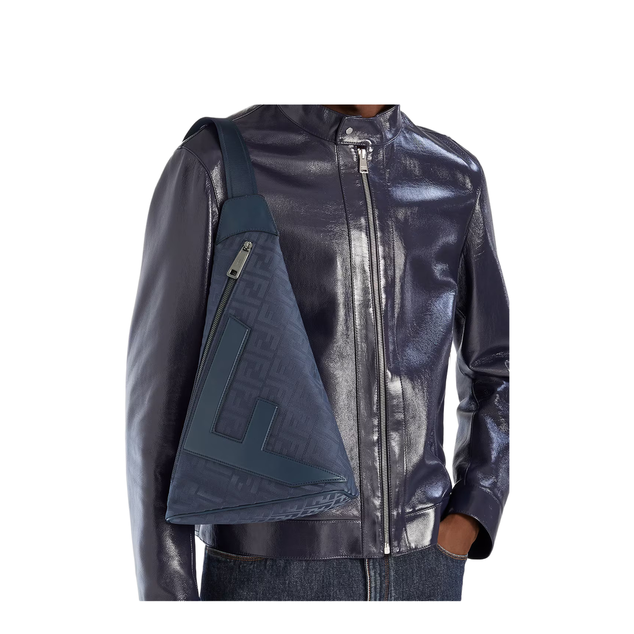 FF Fendi Cono Large Fabric Blue - Image 4