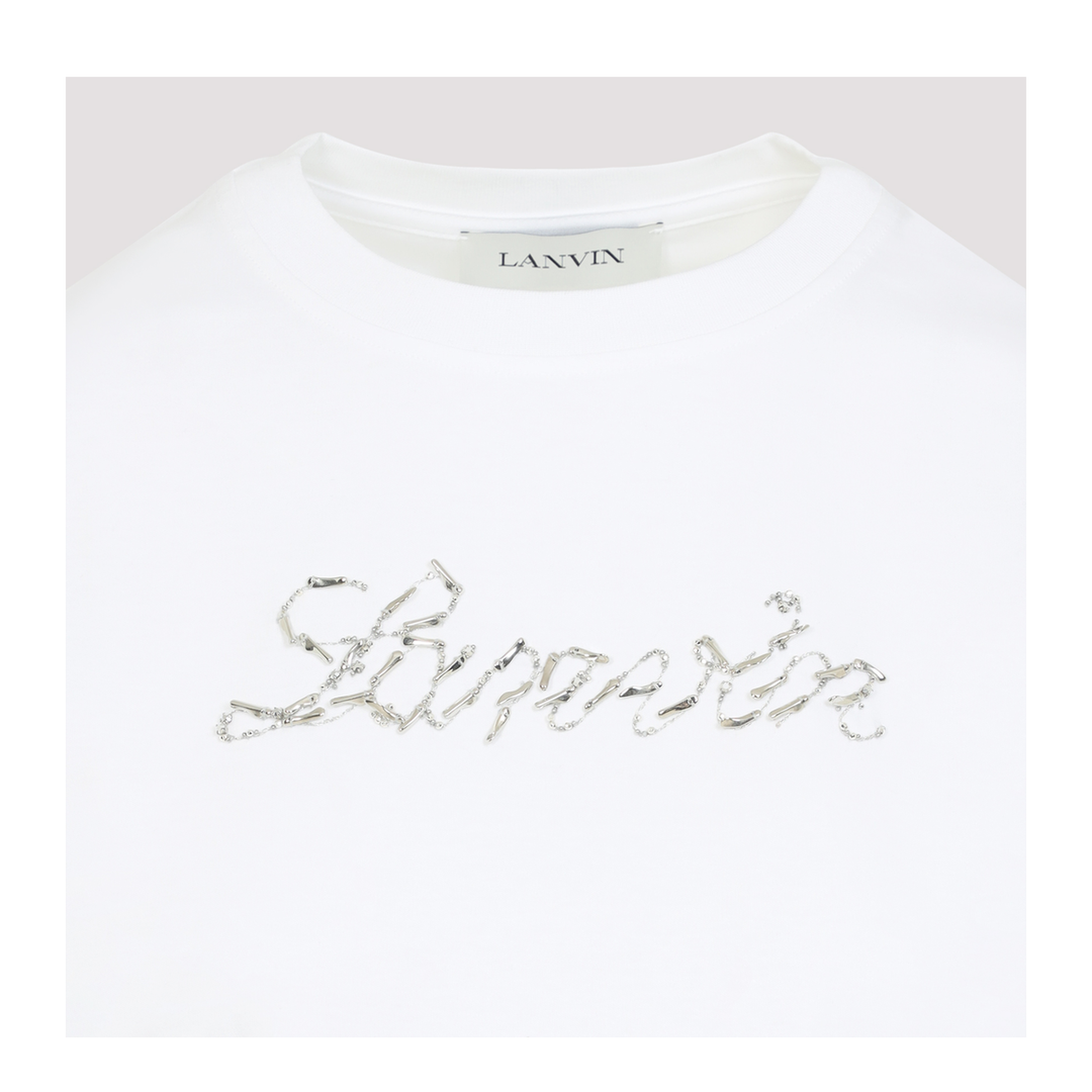 Embroidered Script Logo T-Shirt - Image 5