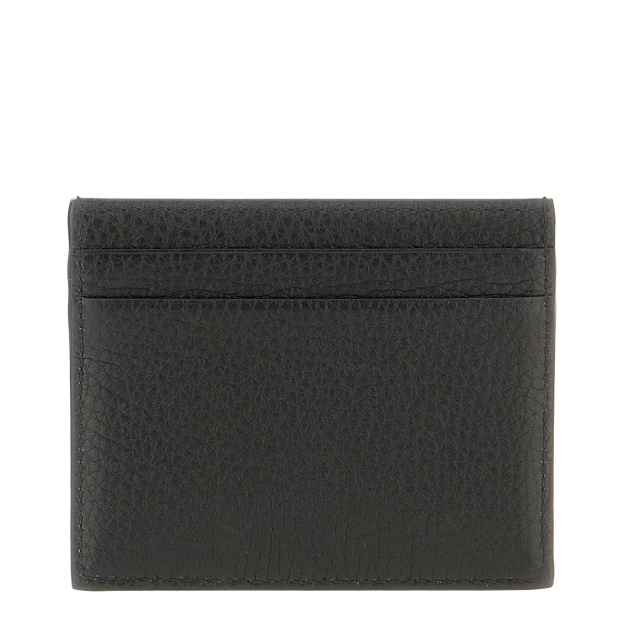 Rockstud Calfskin Card Holder - Black - Image 3