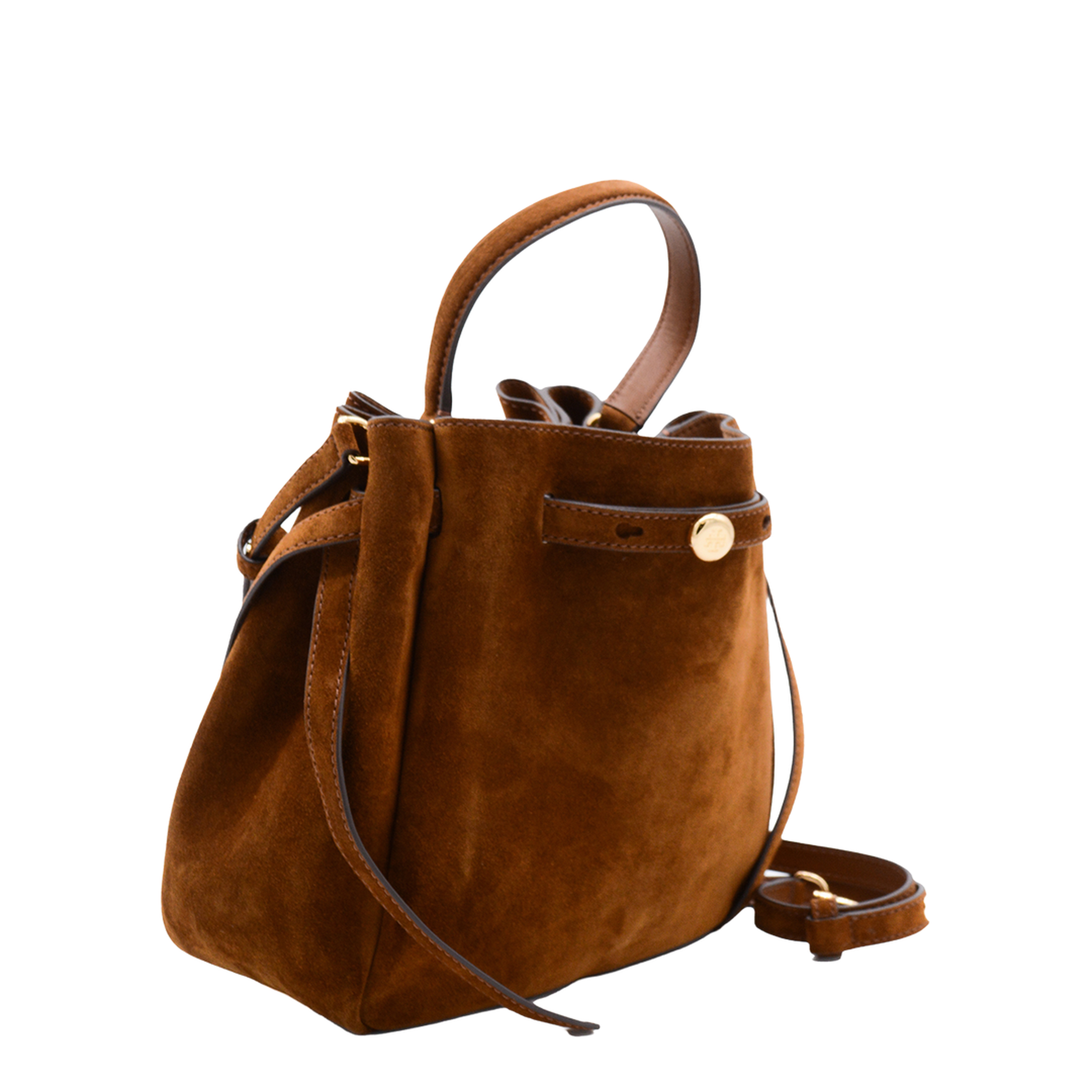 Romy Suede Bucket Bag - Caramel - Image 3