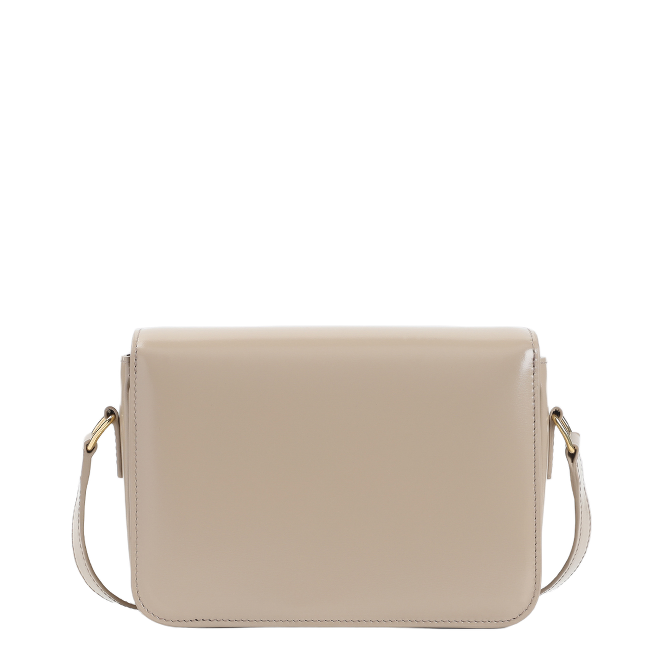 Triomphe Shoulder Bag Leather Beige - Image 4