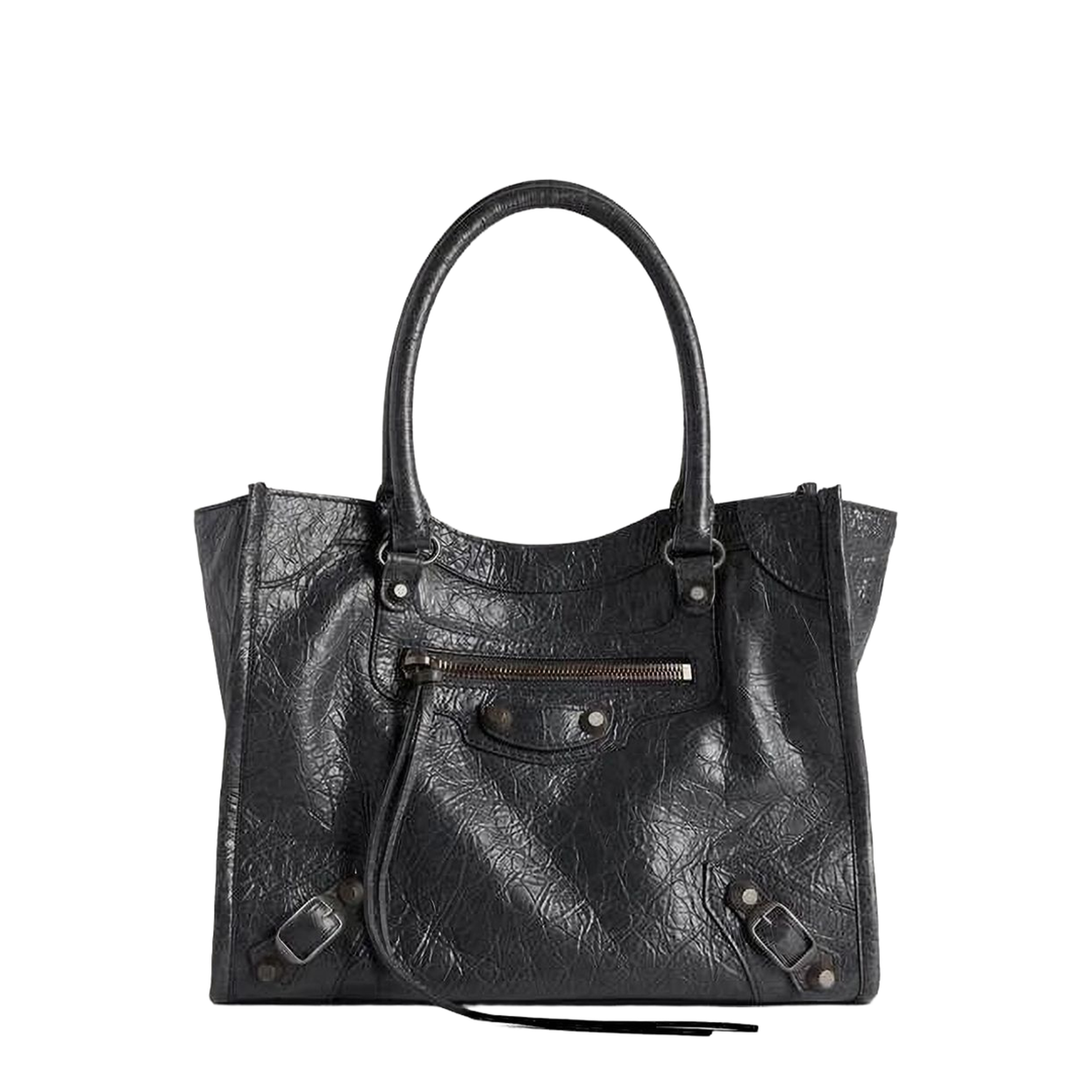 Le City Mini Arena Lambskin Tote Bag - Black - Image 1