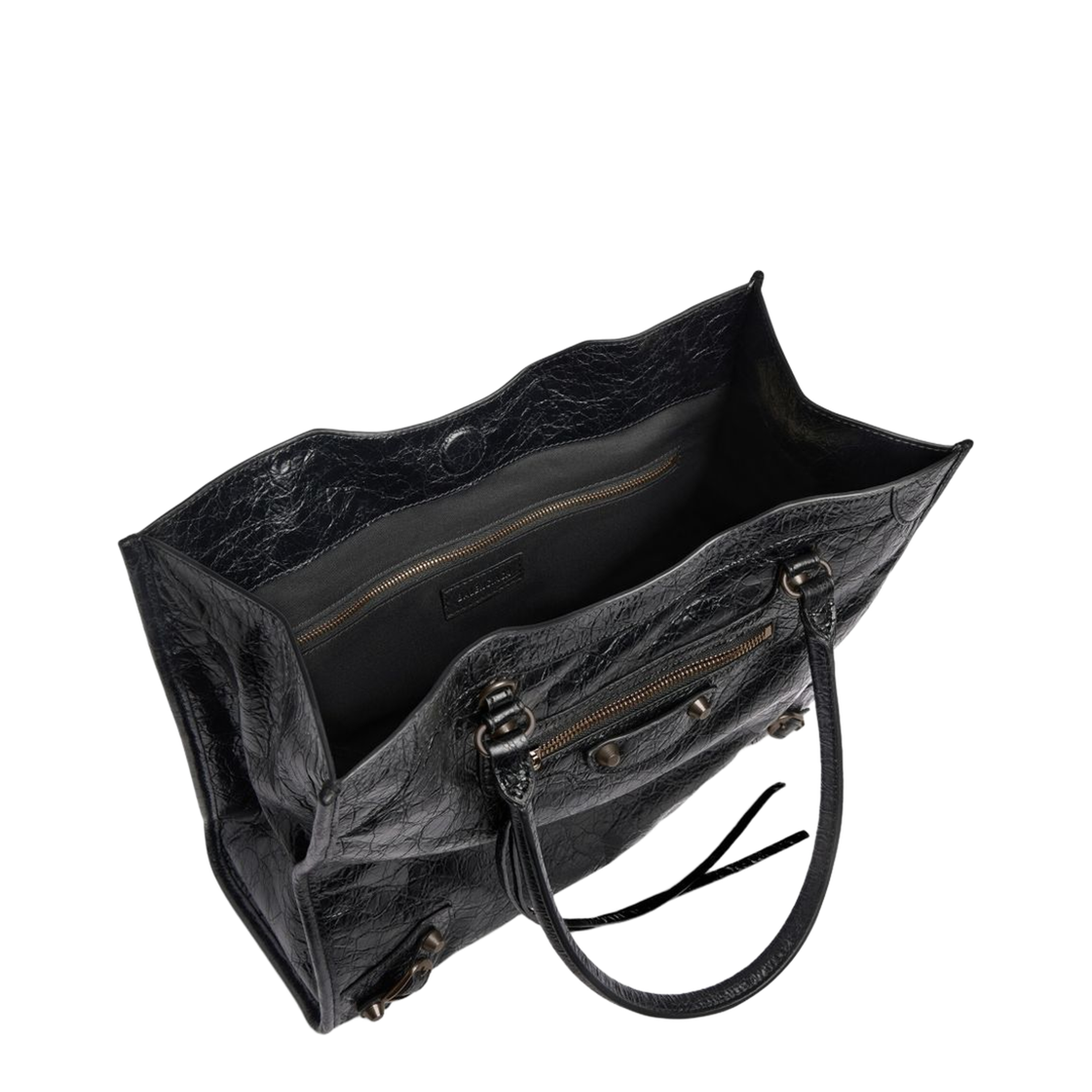 Le City Small Arena Lambskin Tote Bag - Black - Image 5
