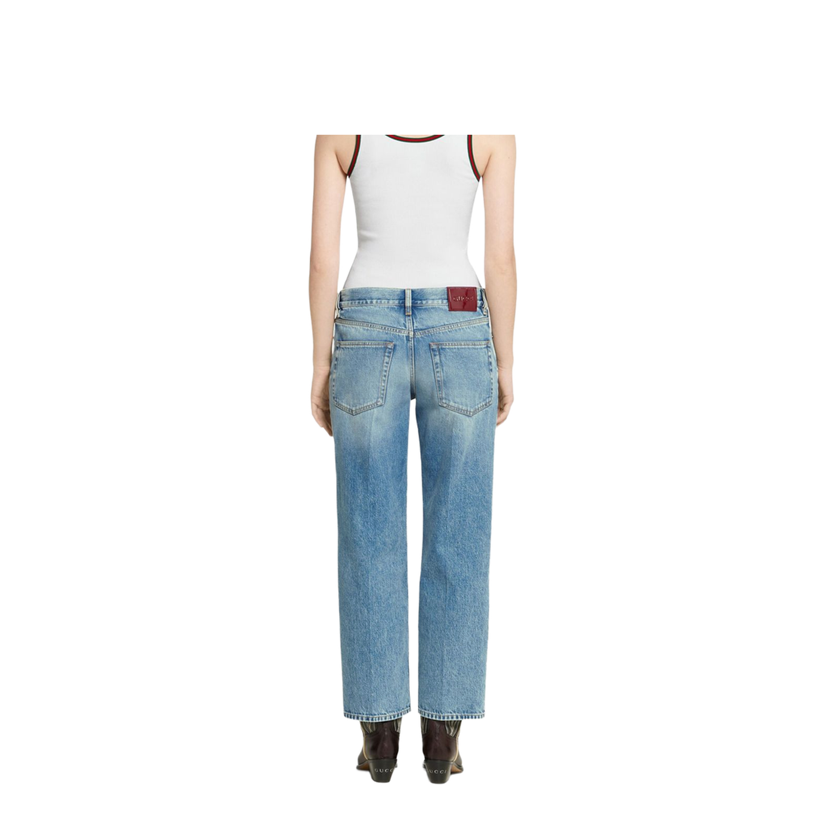 Straight Fit Denim Pants in Light Blue - Image 2