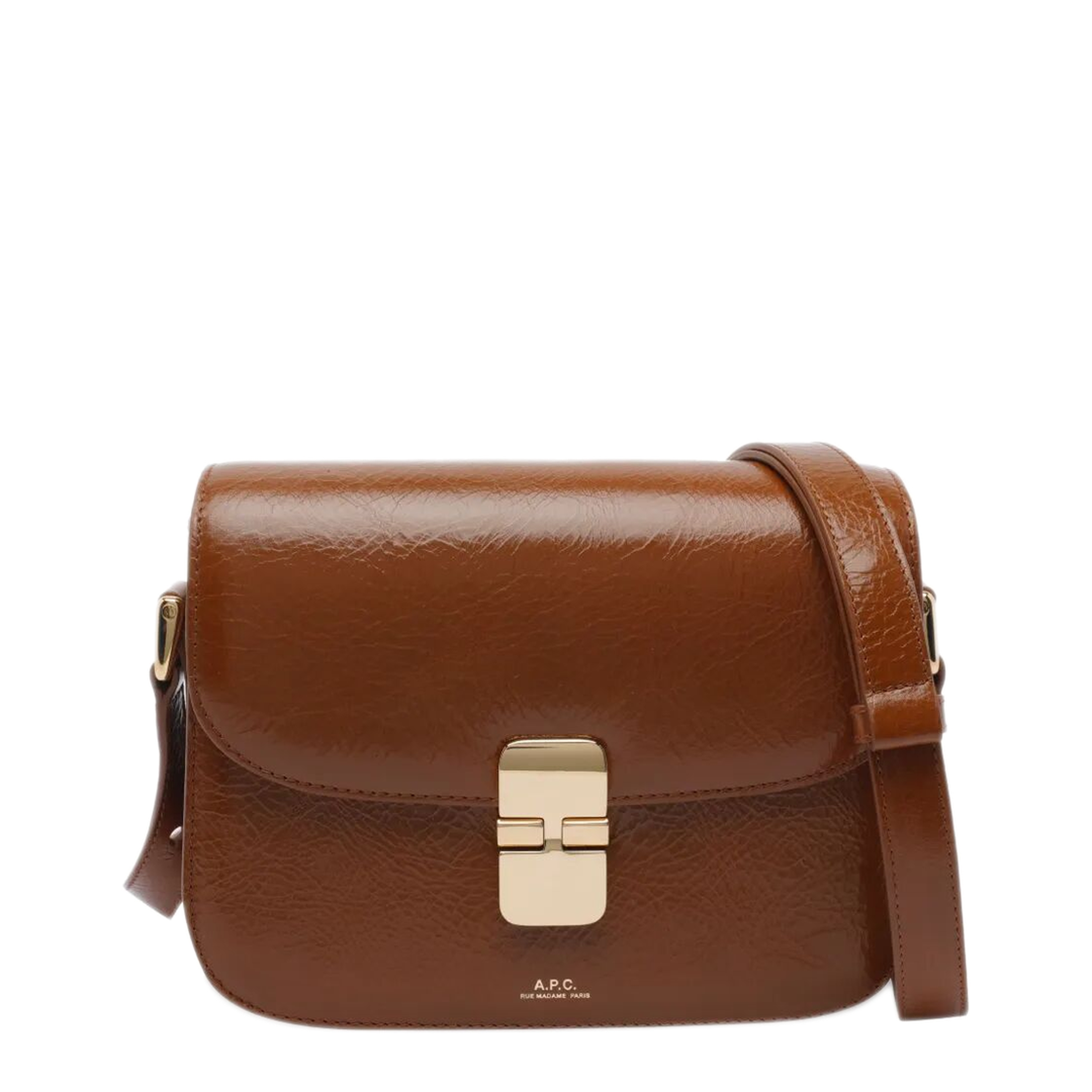 Grace Small Calfskin Crossbody - Brown - Image 1