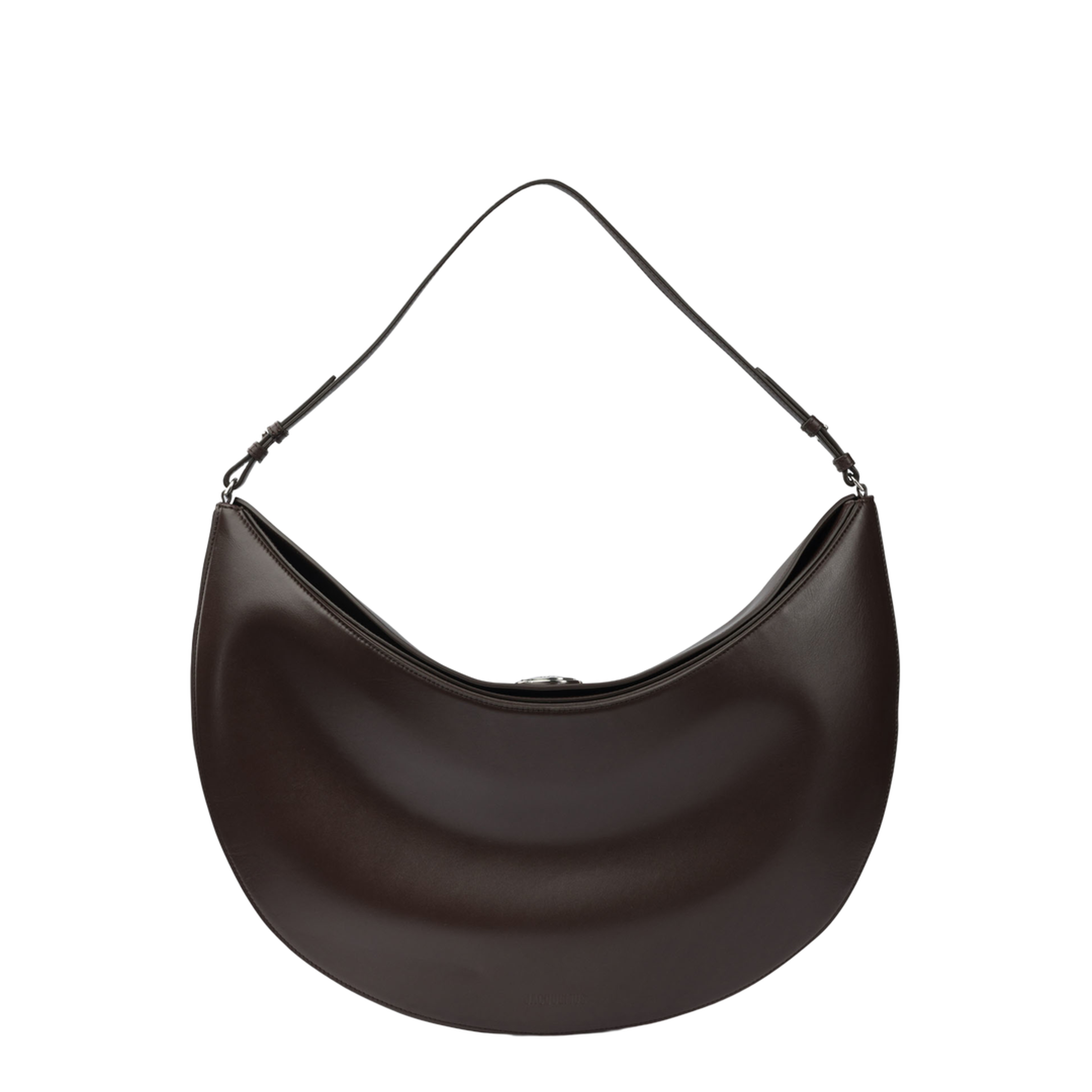Ovalo Medium Calf Leather Shoulder Bag - Dark Brown - Image 1
