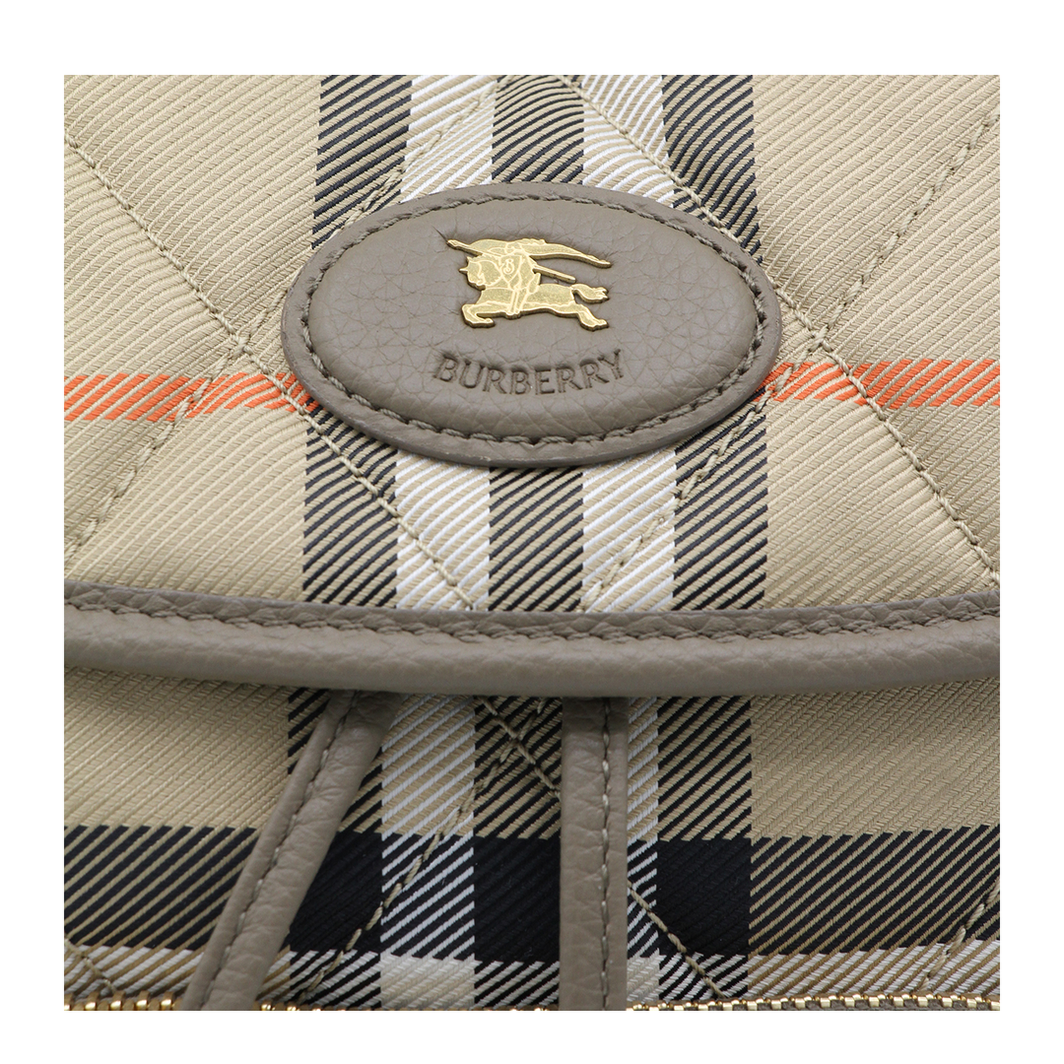 Horseshoe Mini Quilted Polyamide Backpack - Sand Beige - Image 8