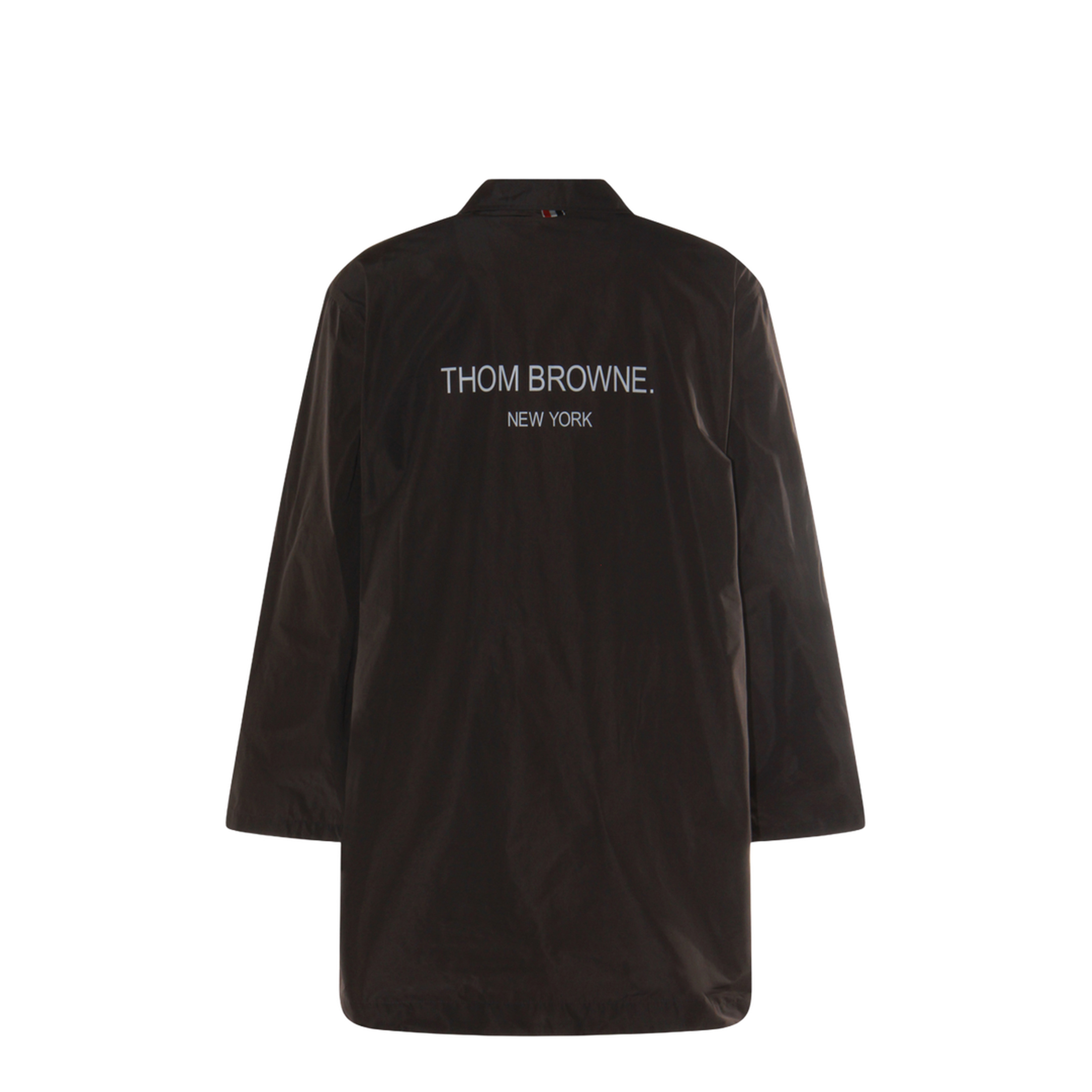Logo-Print Single-Breasted Coat - Image 4