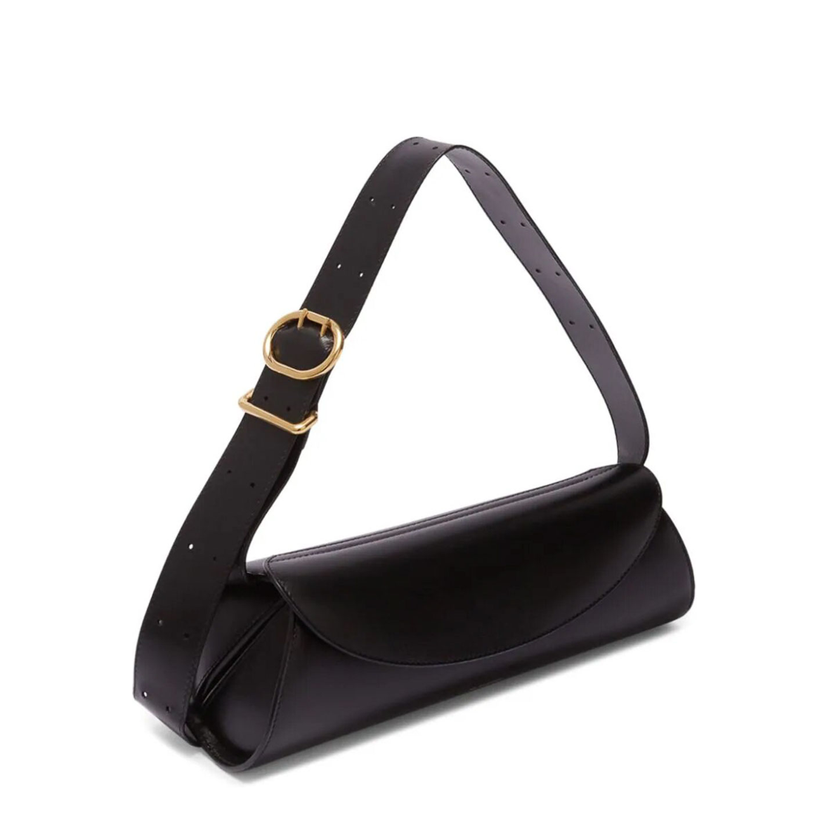 Cannolo Small Calfskin Shoulder Bag - Black - Image 5