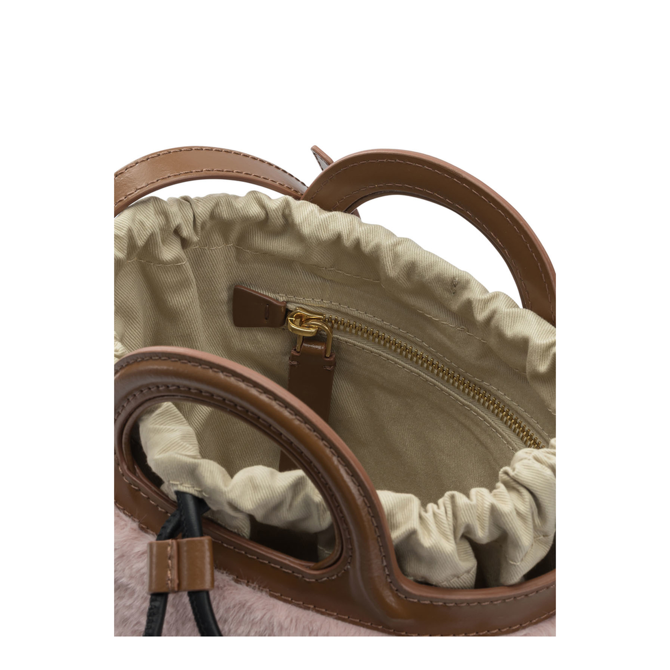 Tropicalia Small Smooth Leather Handle Bag - Light Pink - Image 5
