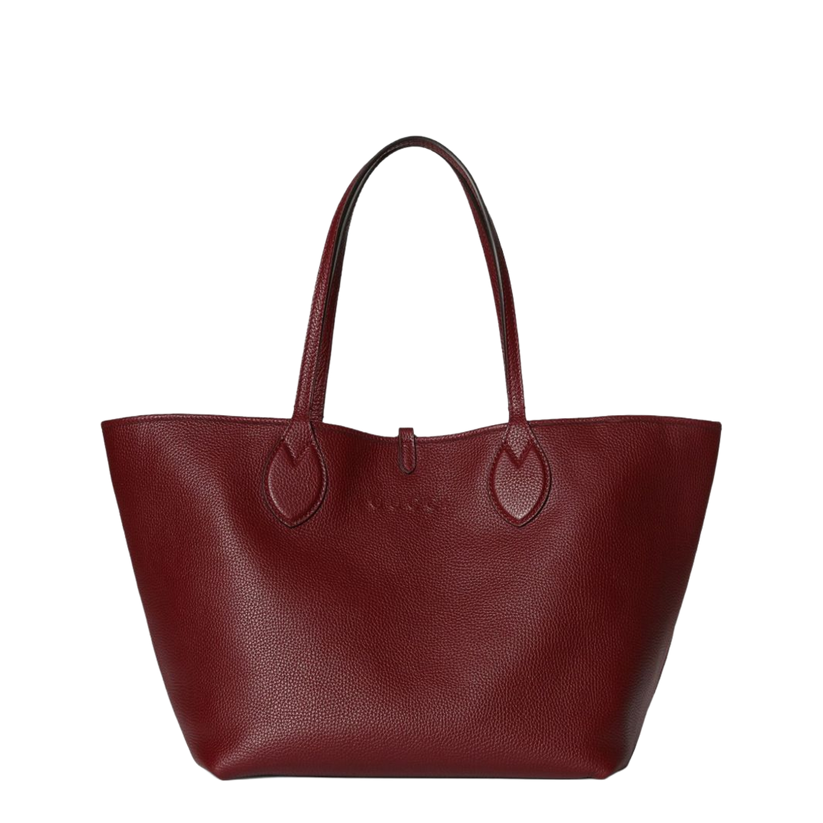 Totissima Large Leather Tote Bags - Burgundy - Image 1