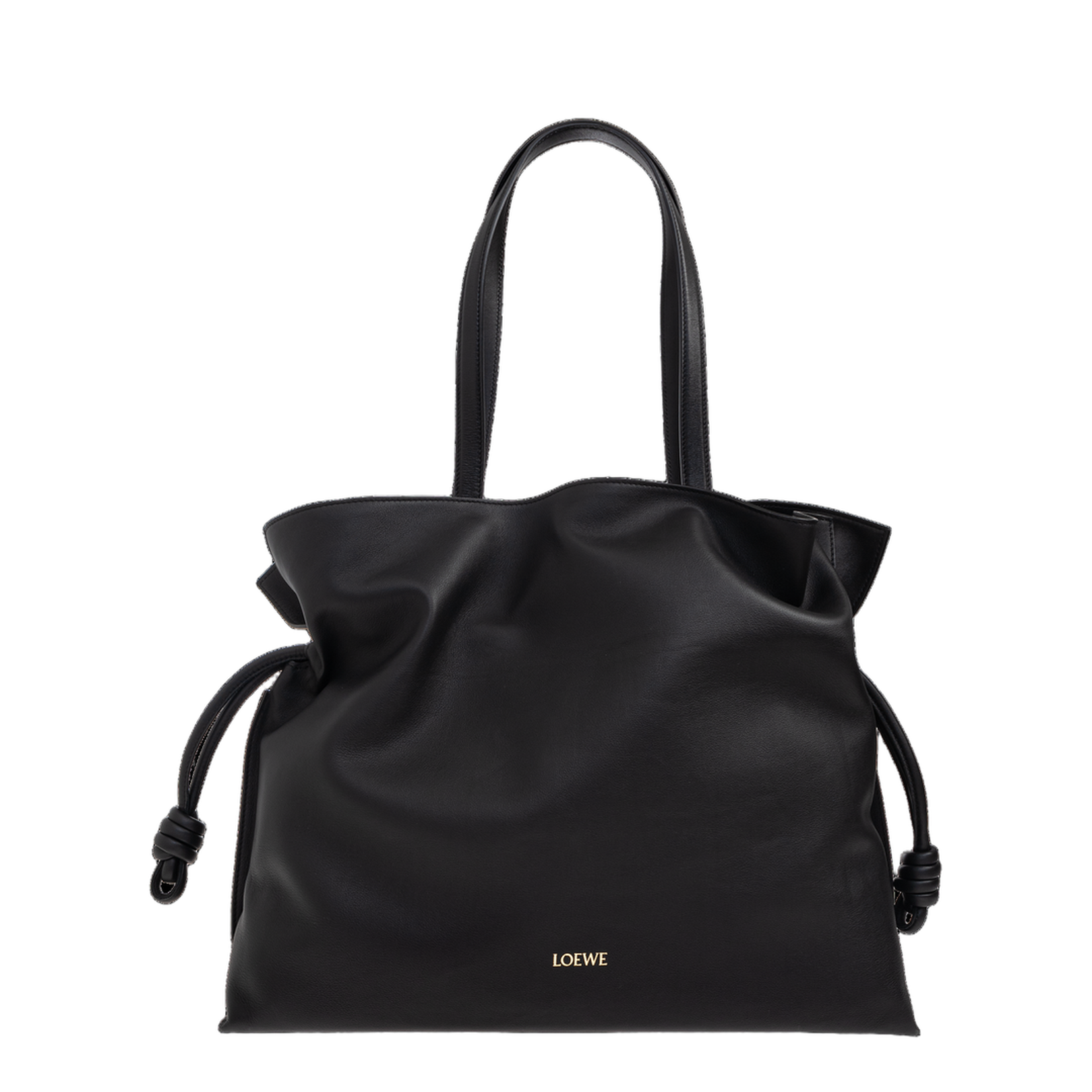 Flamenco XL Leather Shoulder Bags - Black - Image 1