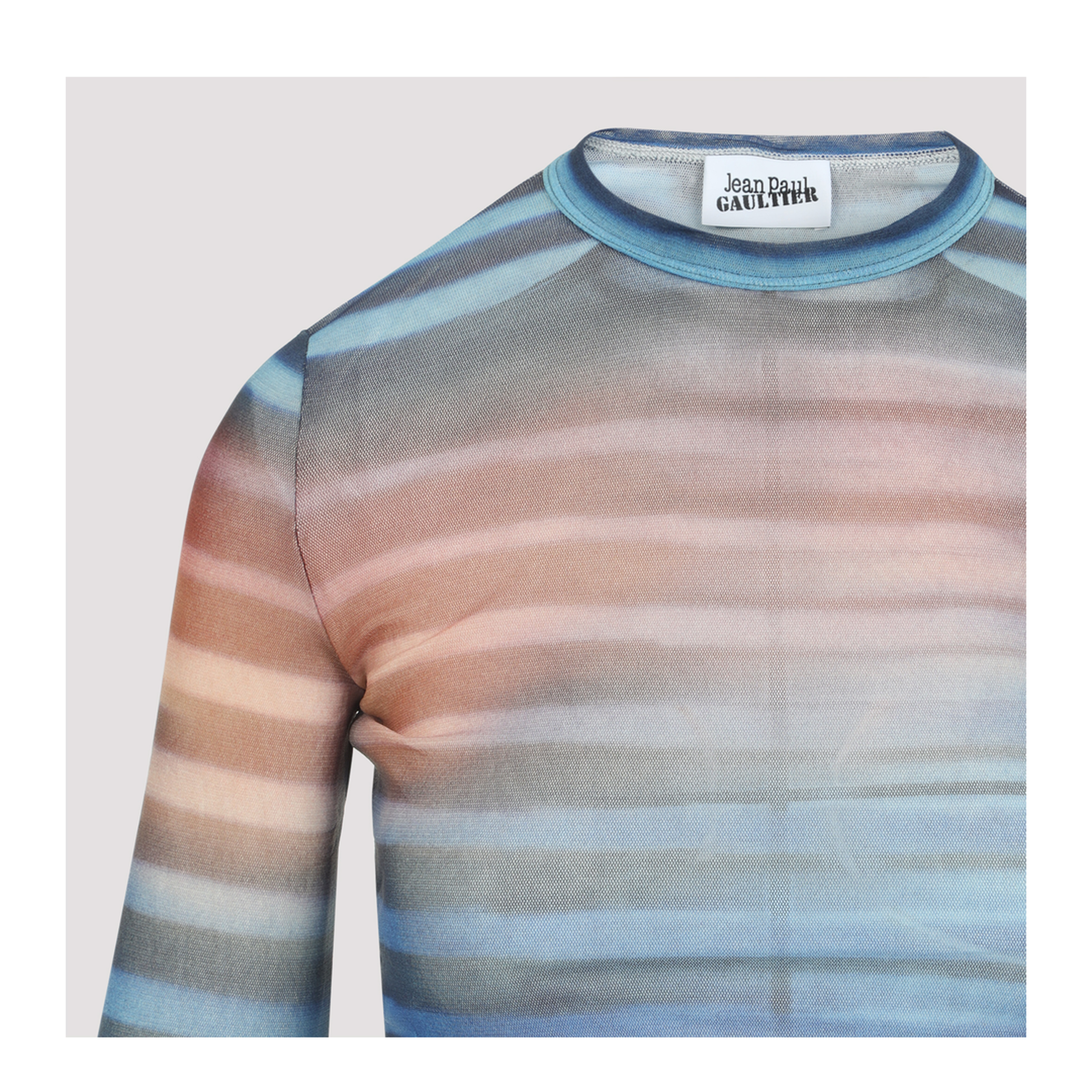 Mesh Printed Air Long Sleeves Top - Image 5