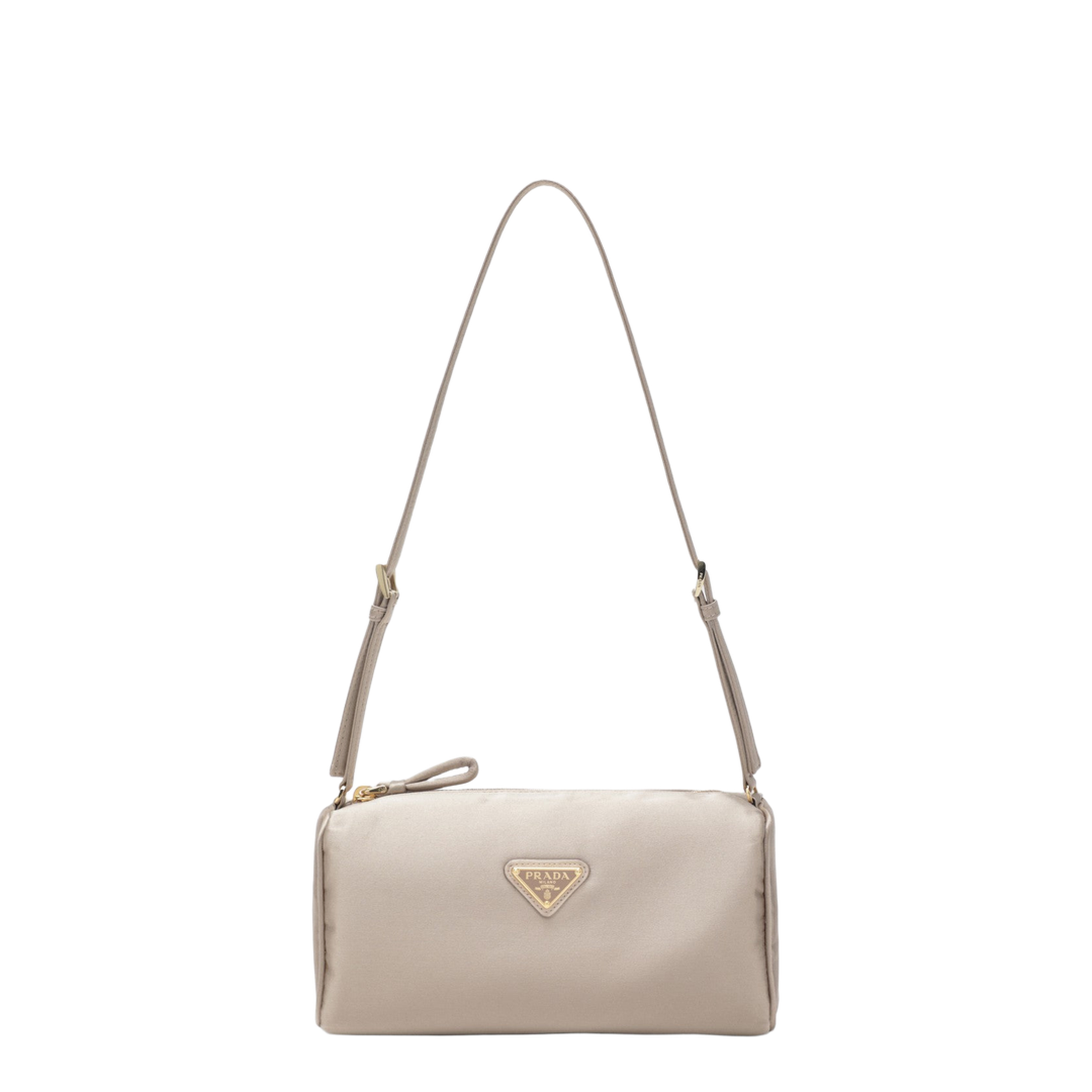 Triangle Logo Mini Satin Bag - Cameo - Image 1