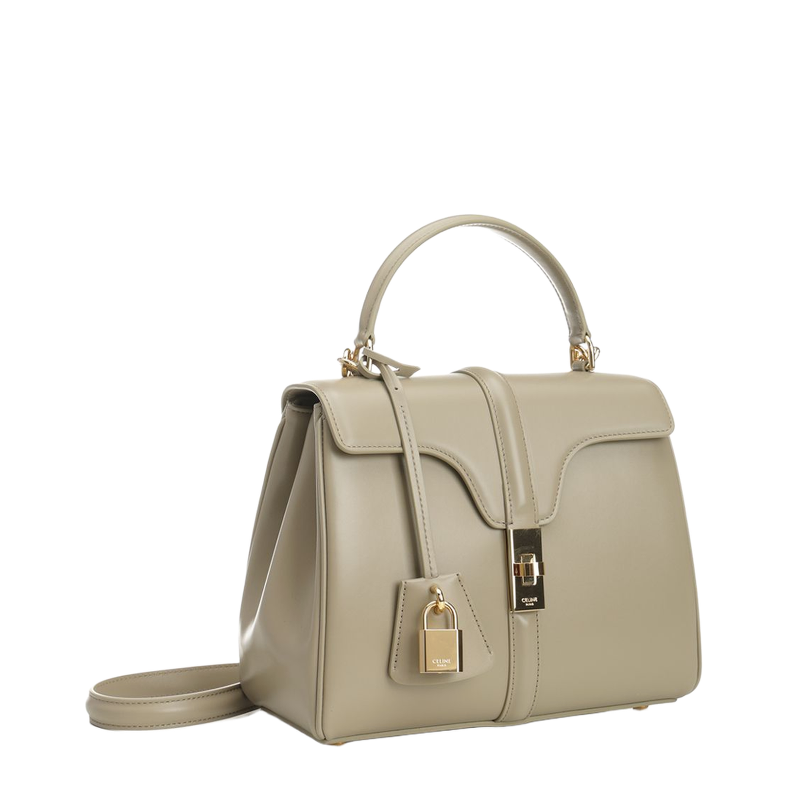 Small 16 Satinated Hand Bag Calfskin Grey - Image 2