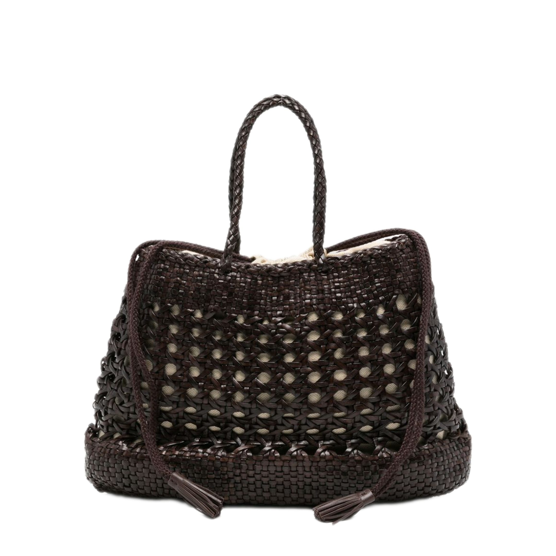 Calf Leather Tote - Dark Brown - Image 1