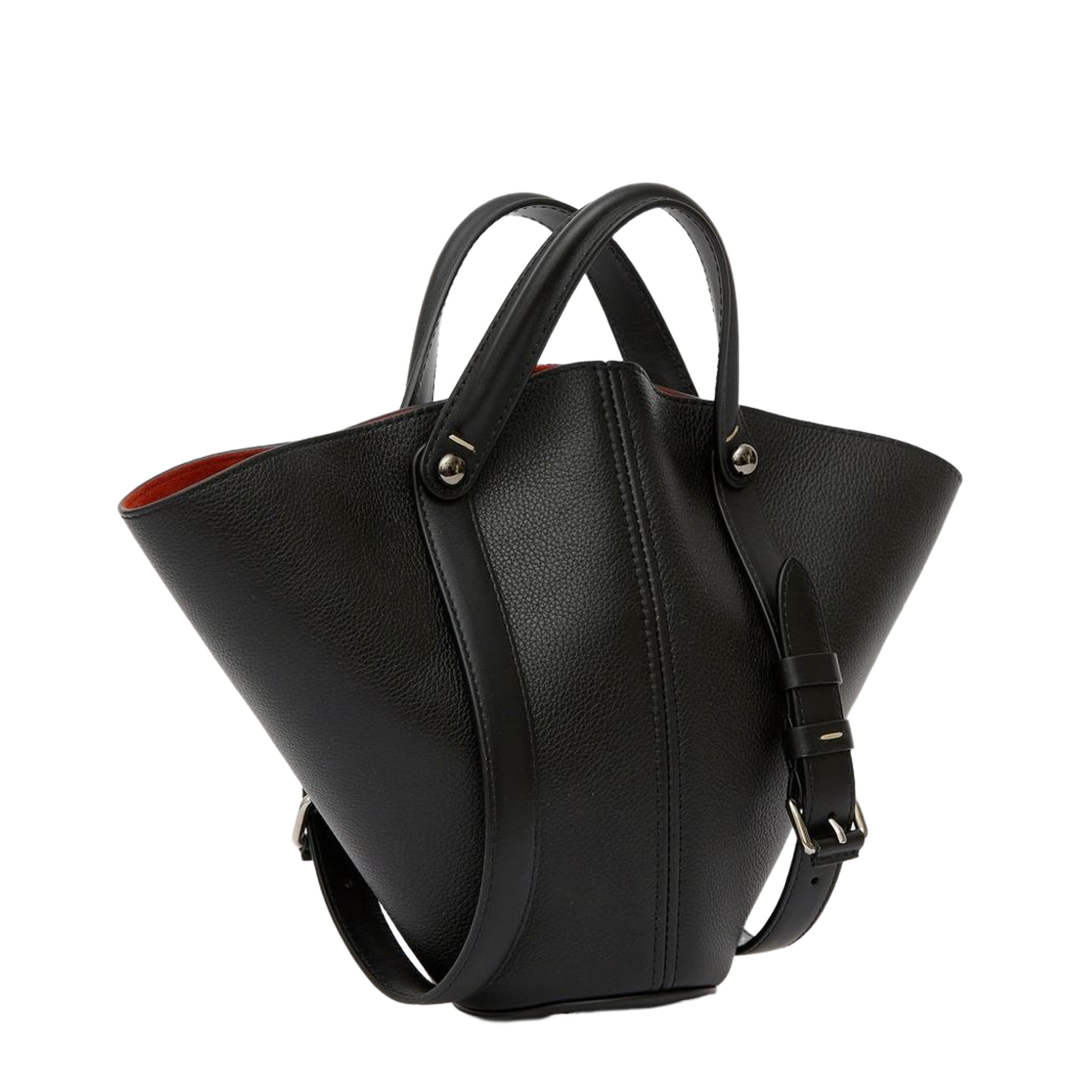 Dress-age Small Calf Leather Top-Handle Bag - Black - Image 2