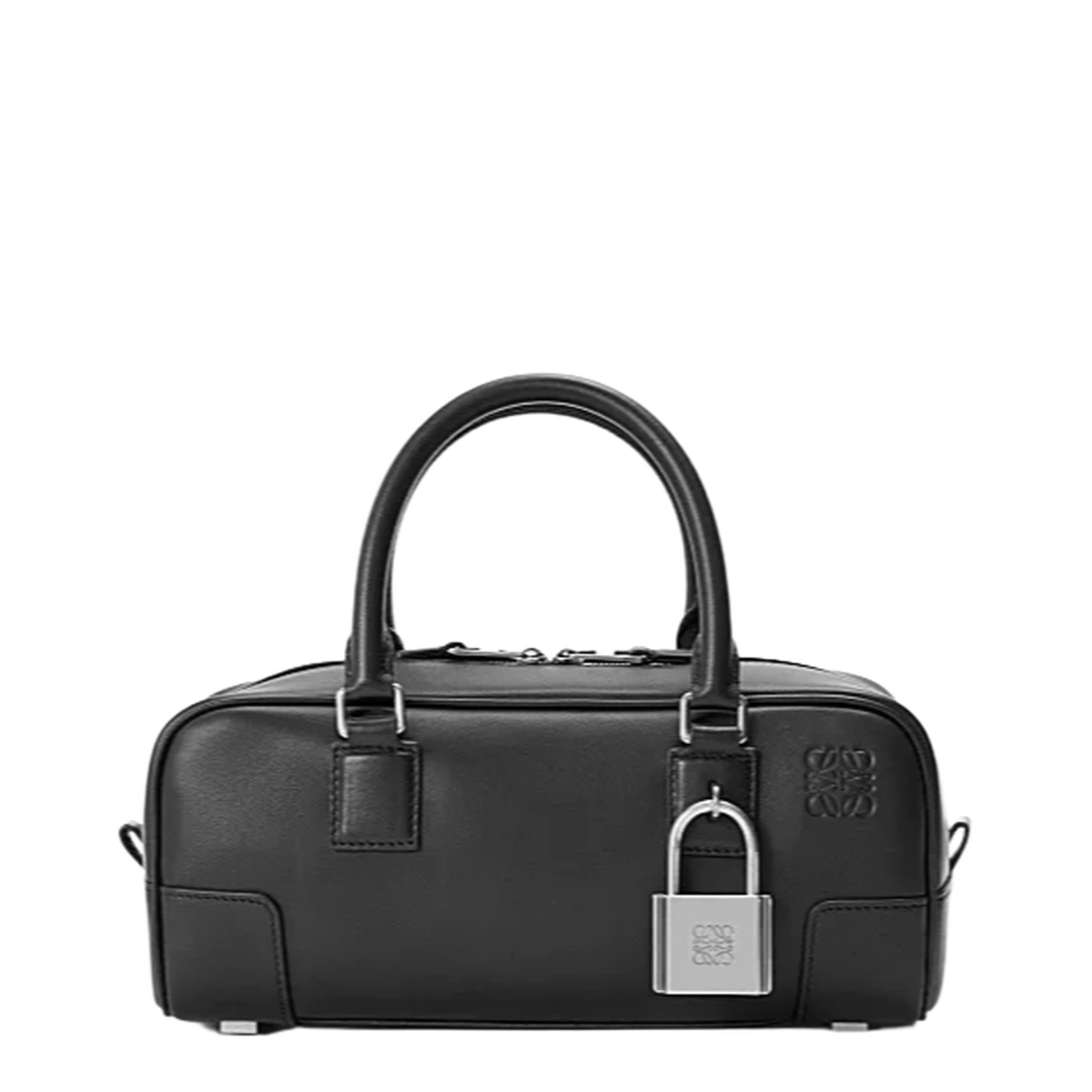 Cropped Bag in Shiny Calfskin Black - Image 1