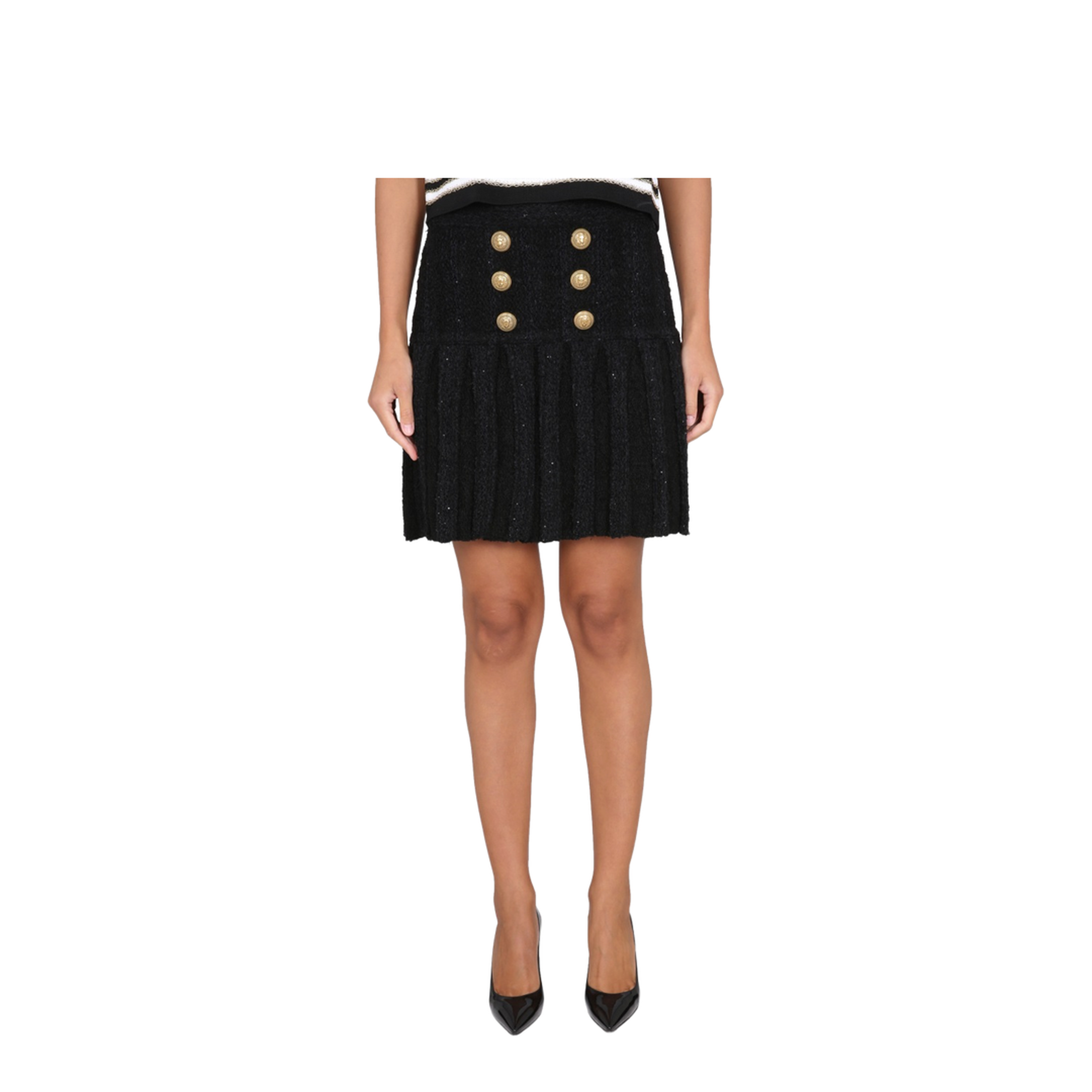 Skirt With Buttons Black - Image 1
