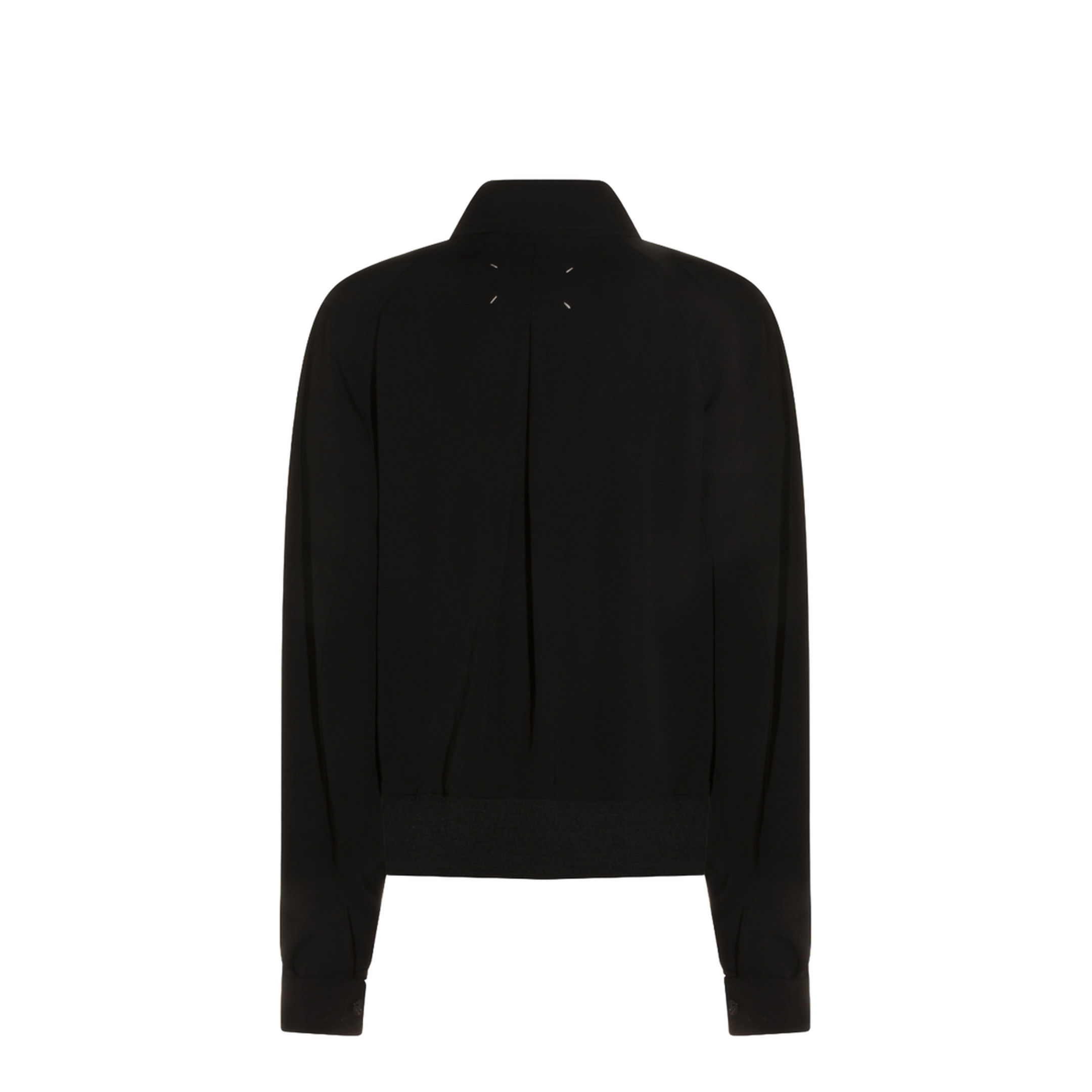 Black Zip-Up Jacket in Virgin Wool - Image 4