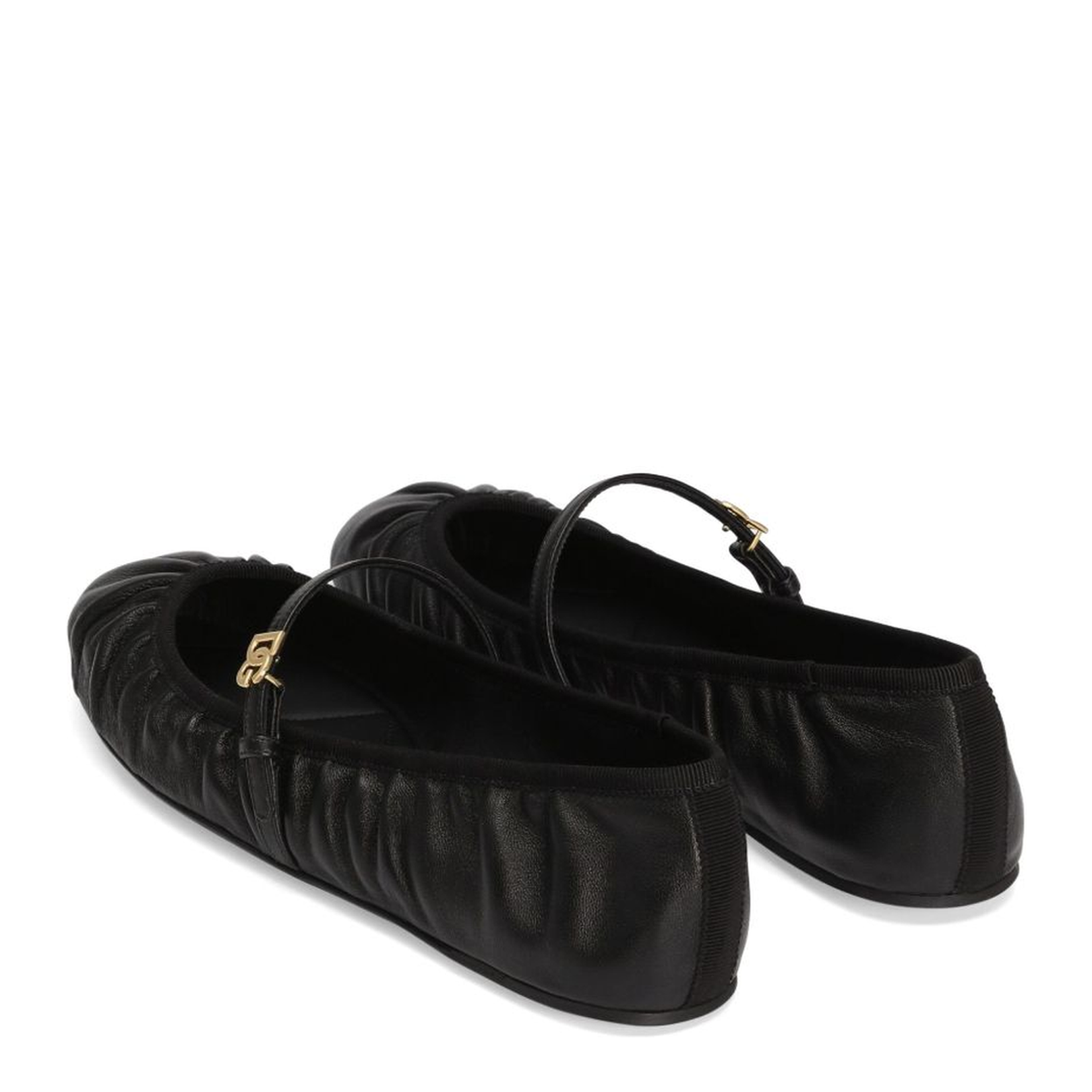 Nappa Leather Ballet Flats in Black - Image 2