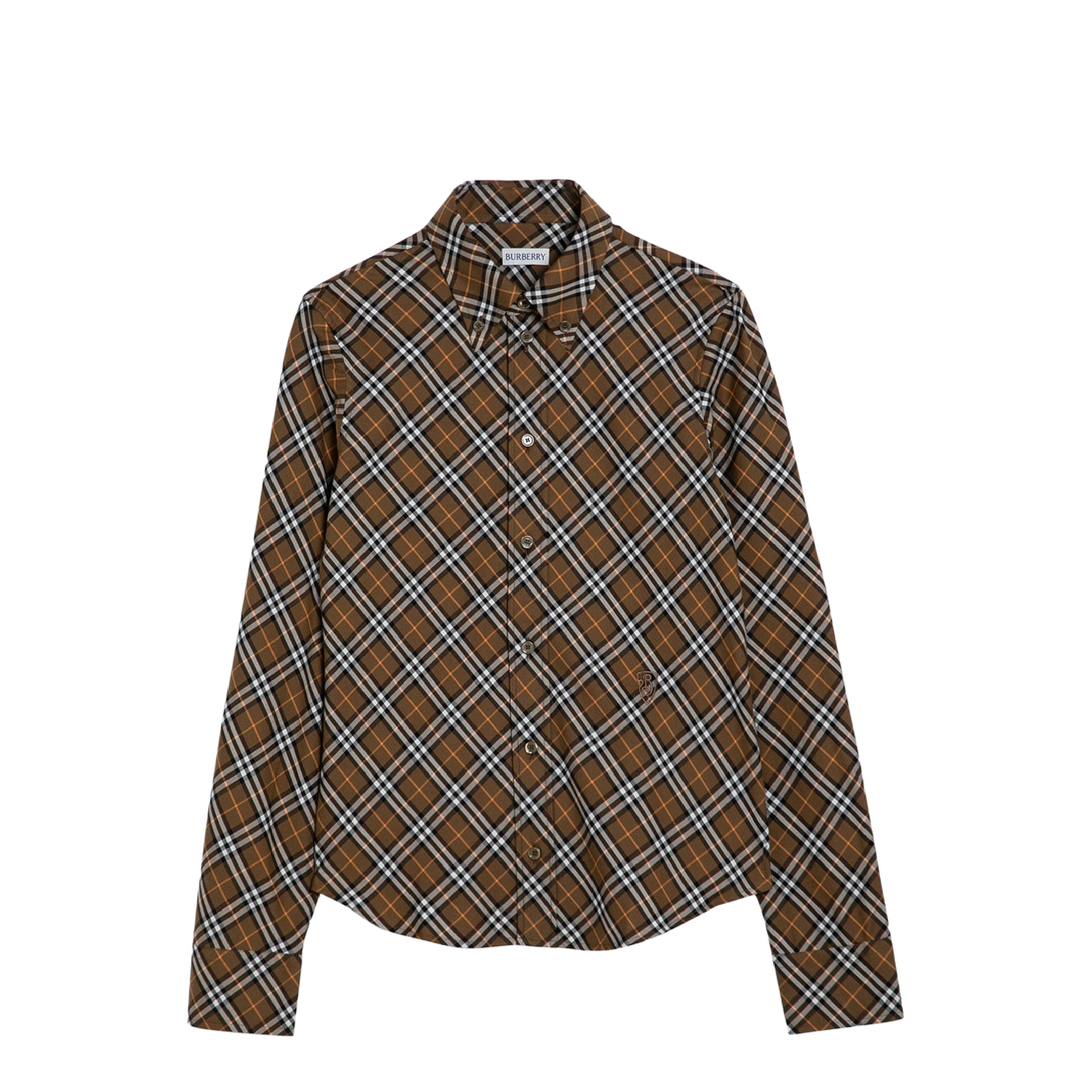 Oxid-Coloured Check Cotton Shirt - Image 1