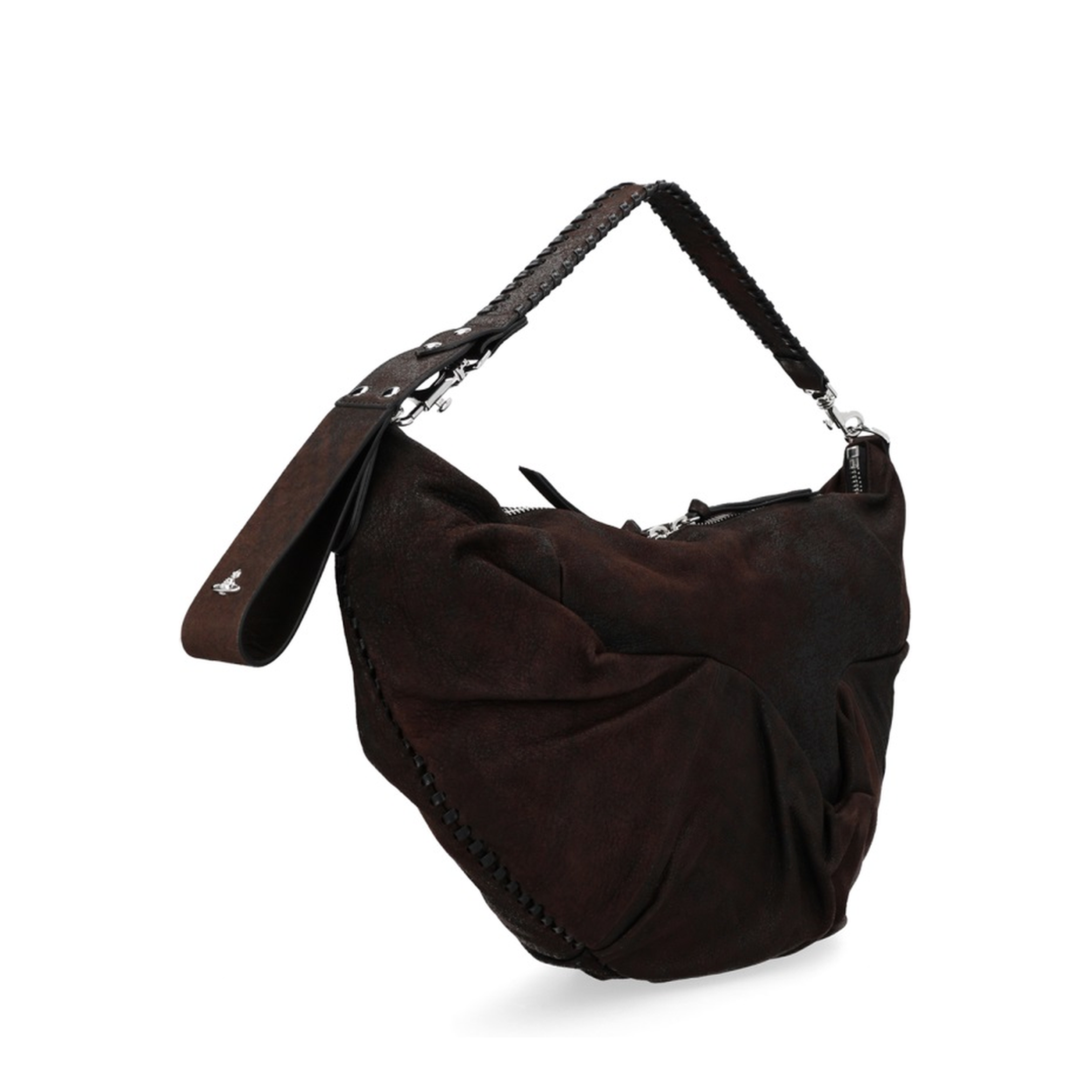 Agnes Medium Calf Leather Shoulder Bag - Brown - Image 2