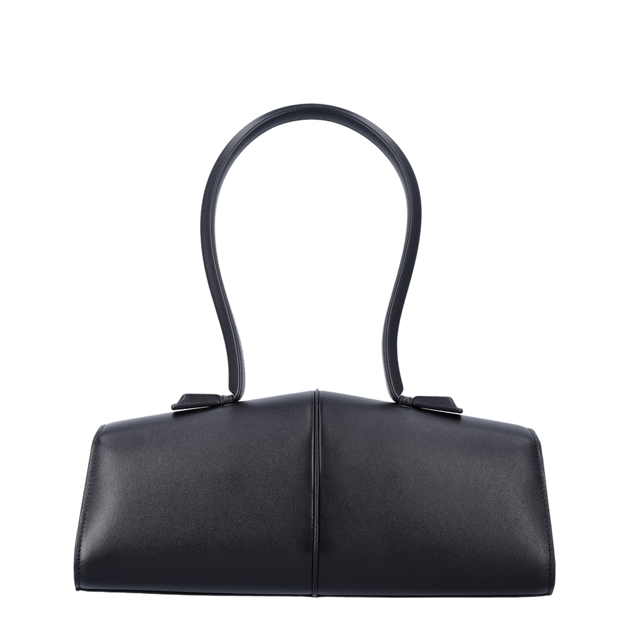 Linea Medium Sheep Leather Shoulder Bag - Nero - Image 3