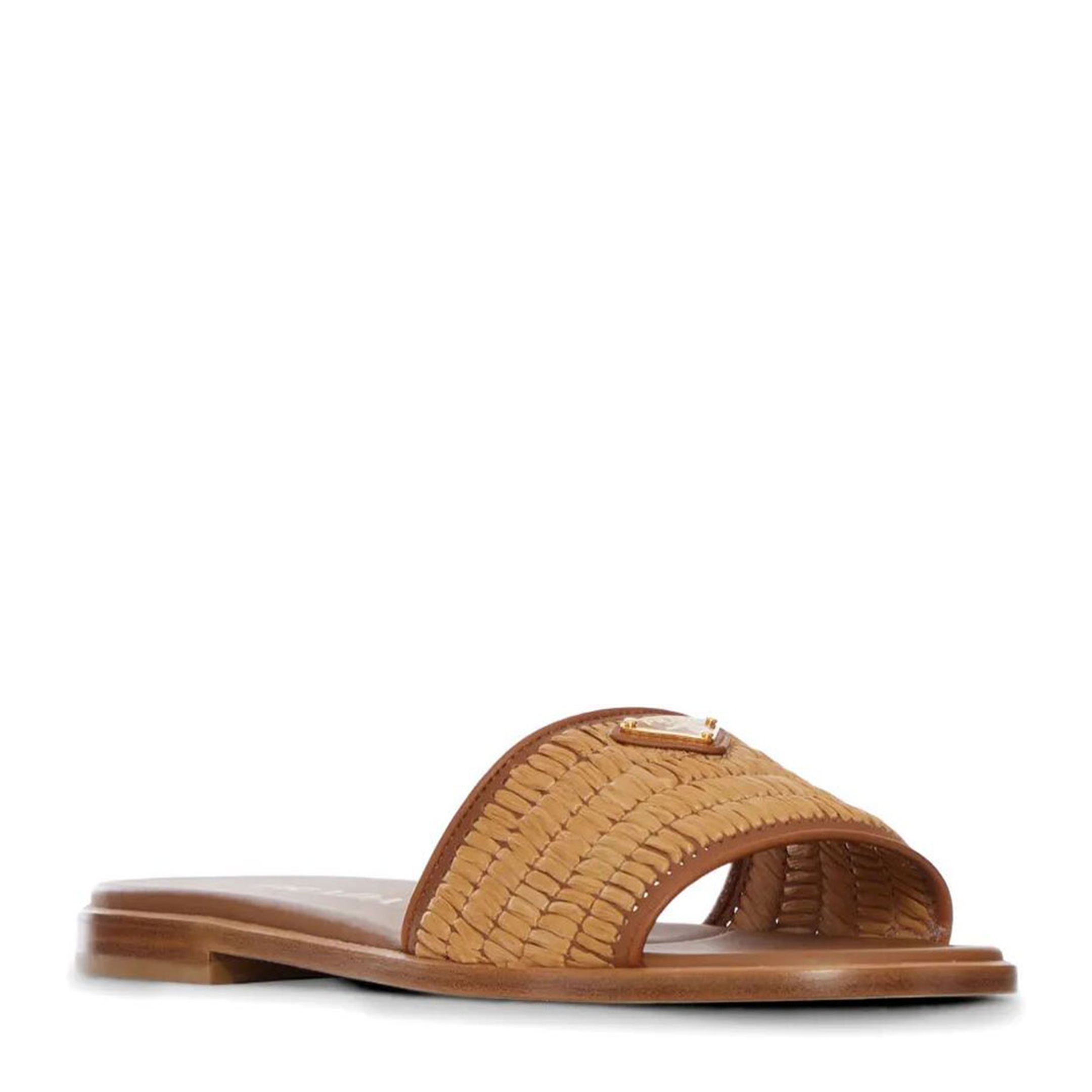 Leather Slides with Crochet Details - Image 2
