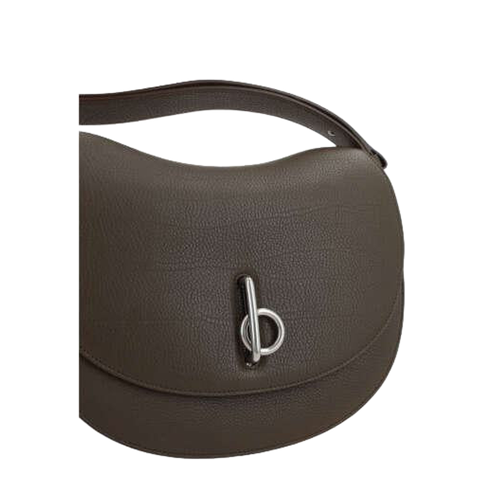 Military Green Grained Leather Crossbody Bag - Image 4