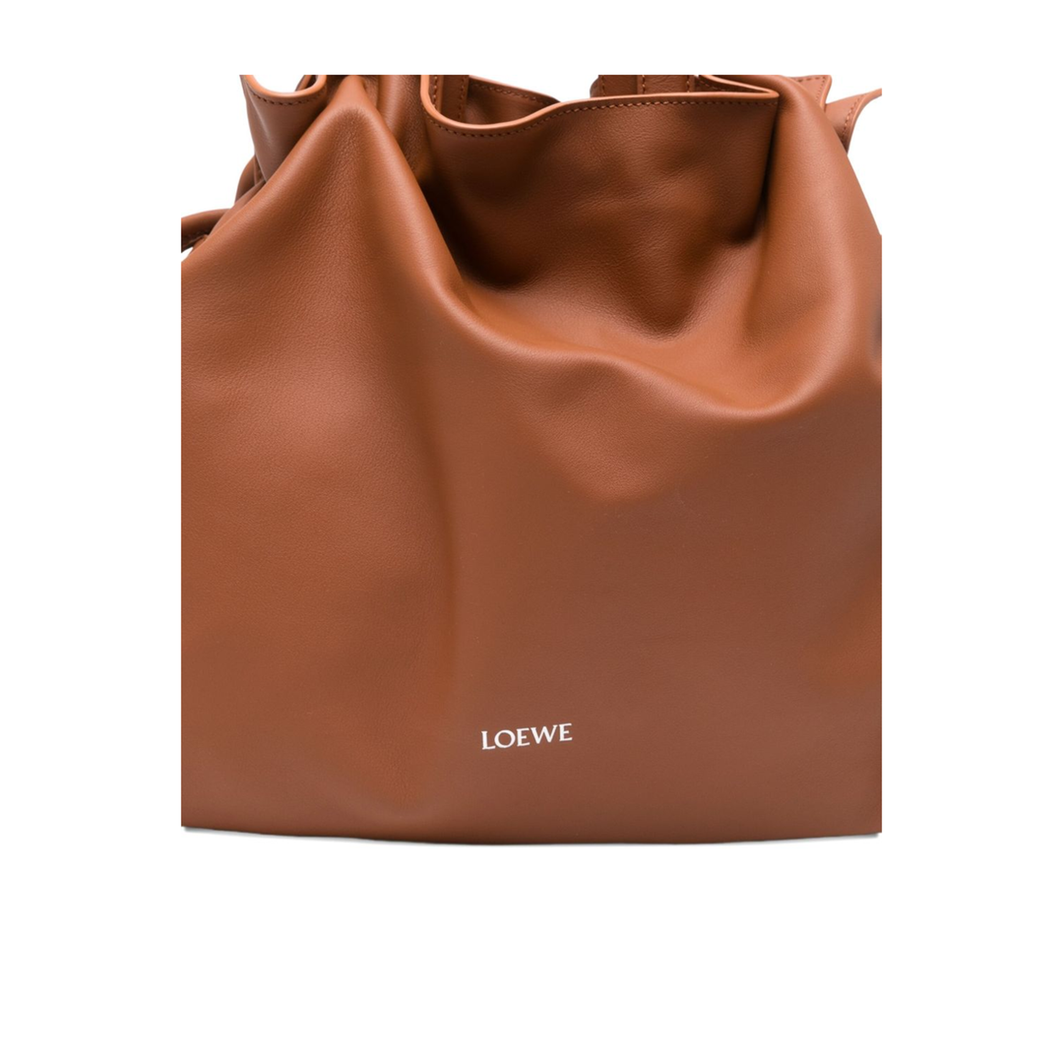 Flamenco Large Leather Clutch Bag - Squirrel - Image 4