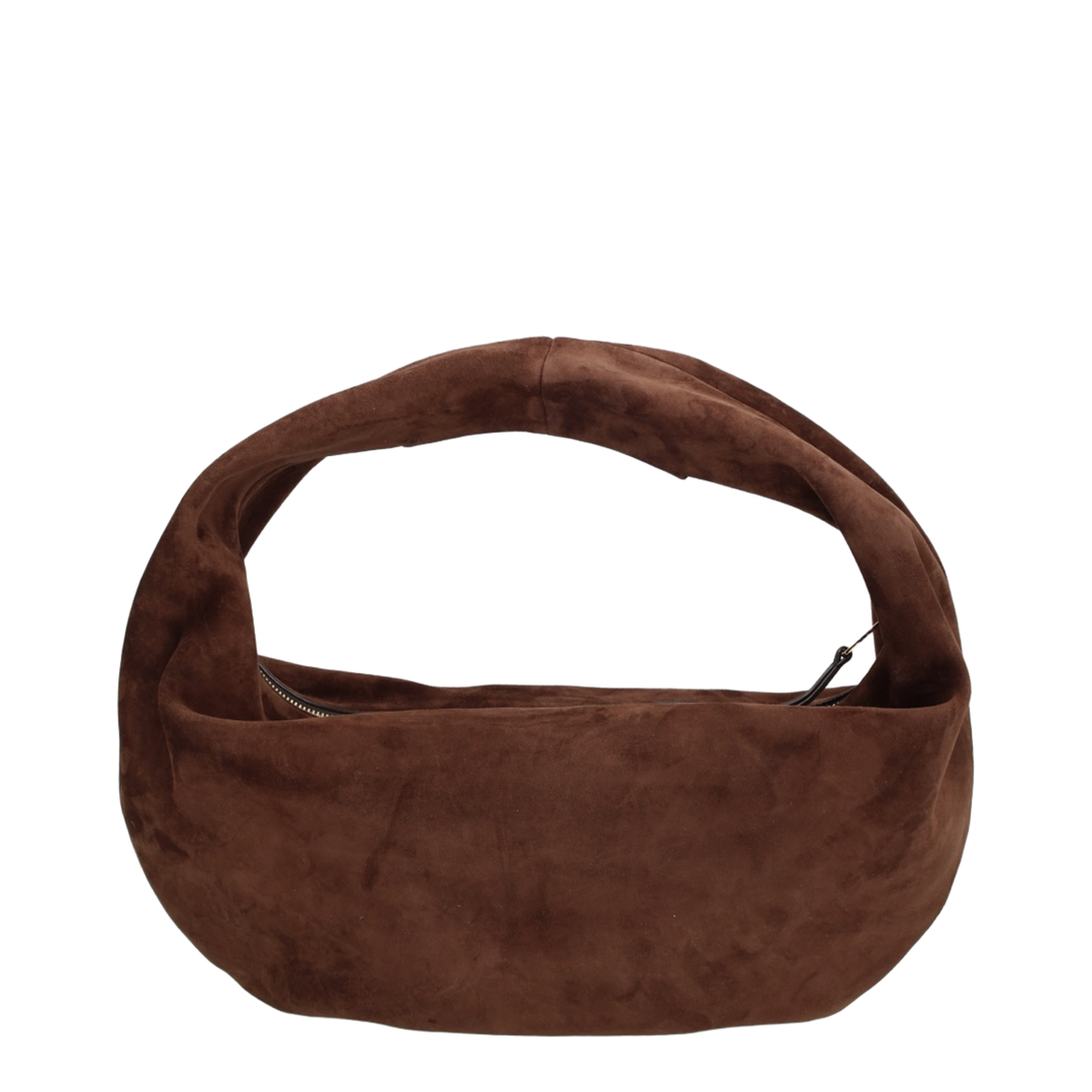 Olivia Medium Suede Calfskin Hobo - Dark Brown - Image 2