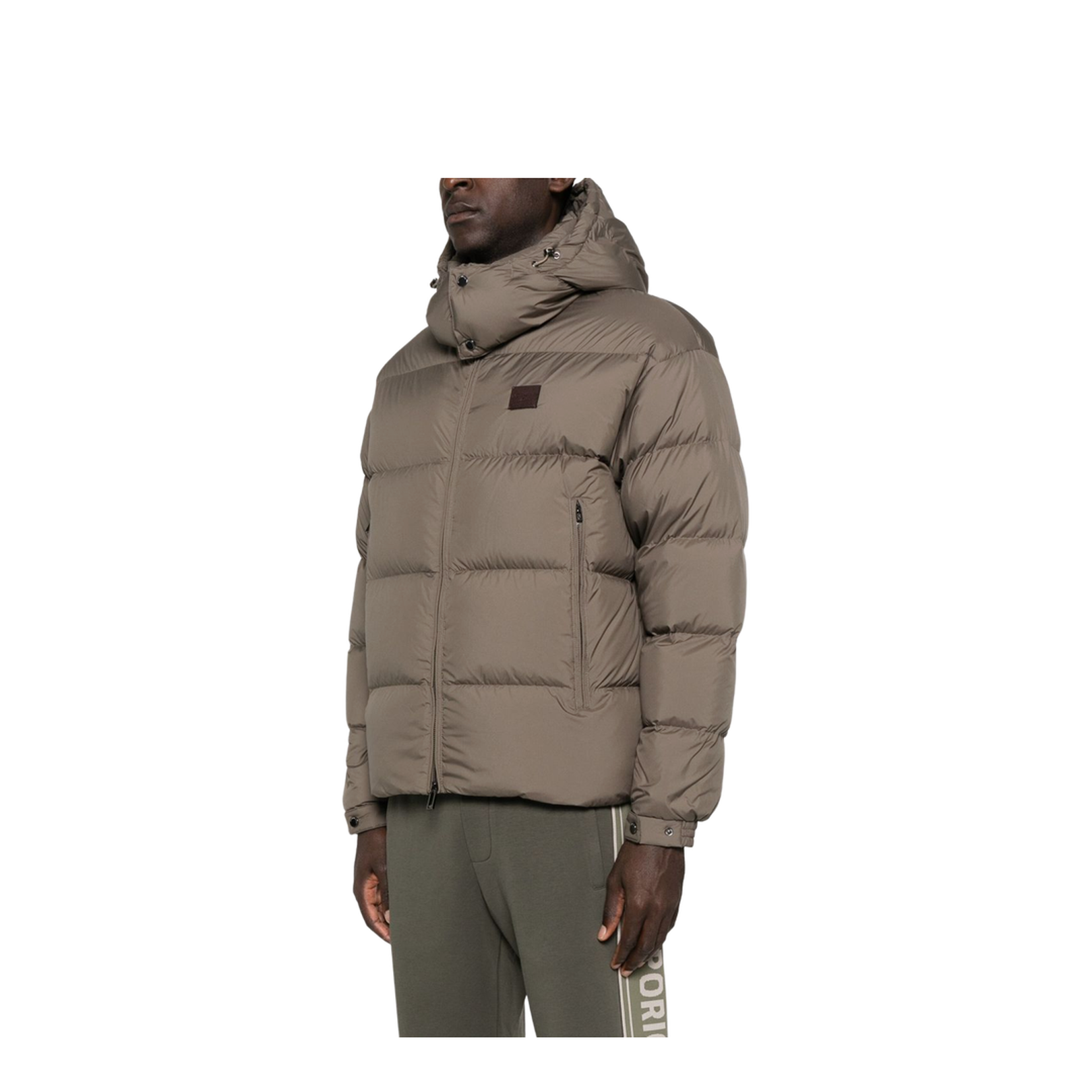 Water-repellent, quilted ripstop nylon hooded down jacket - Image 3