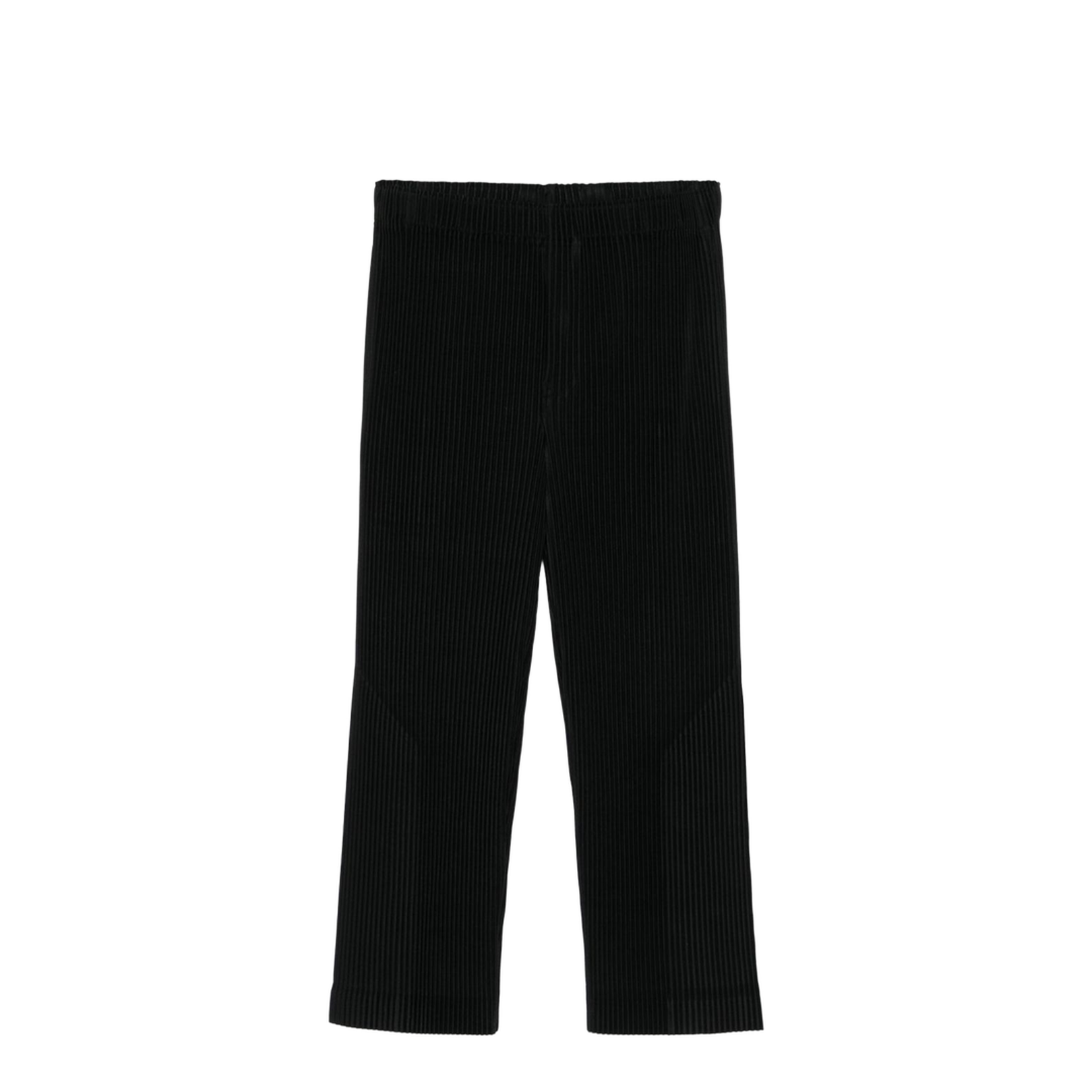 Black Elasticated Waistband Plissé Effect - Image 1