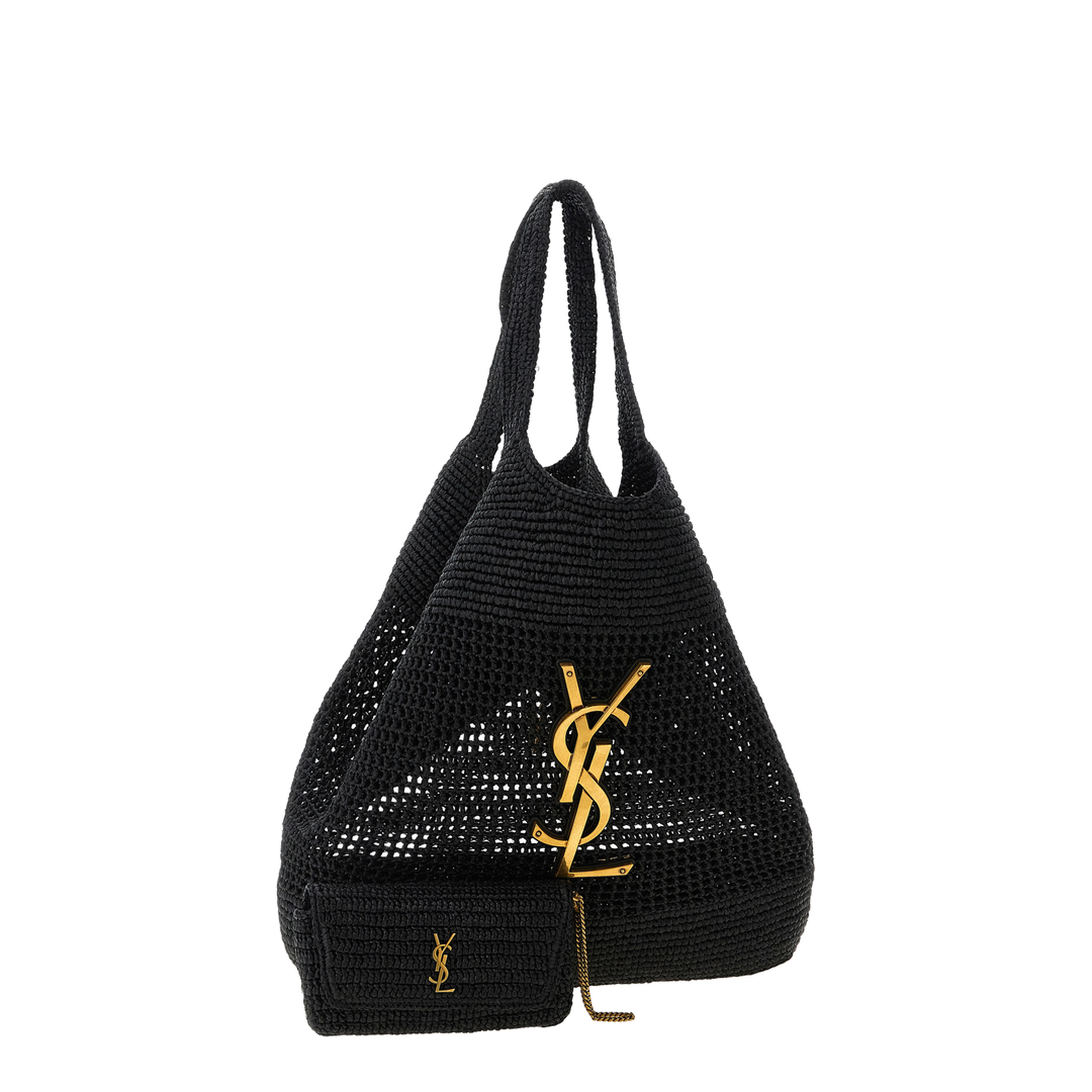Icare Maxi Raffia Tote Bag - Black - Image 2