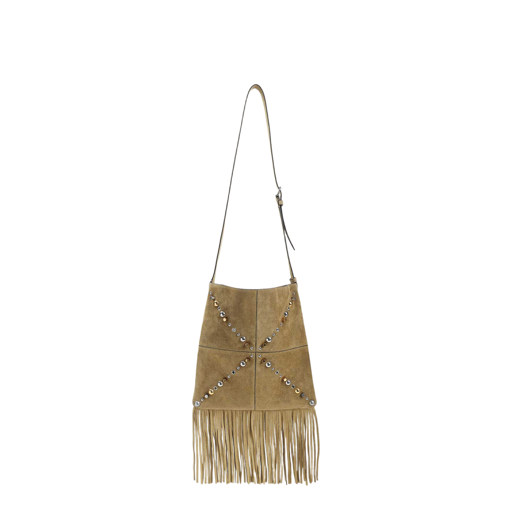 Nellcôte Medium Suede Shoulder Bag - Havana Beige - Image 3