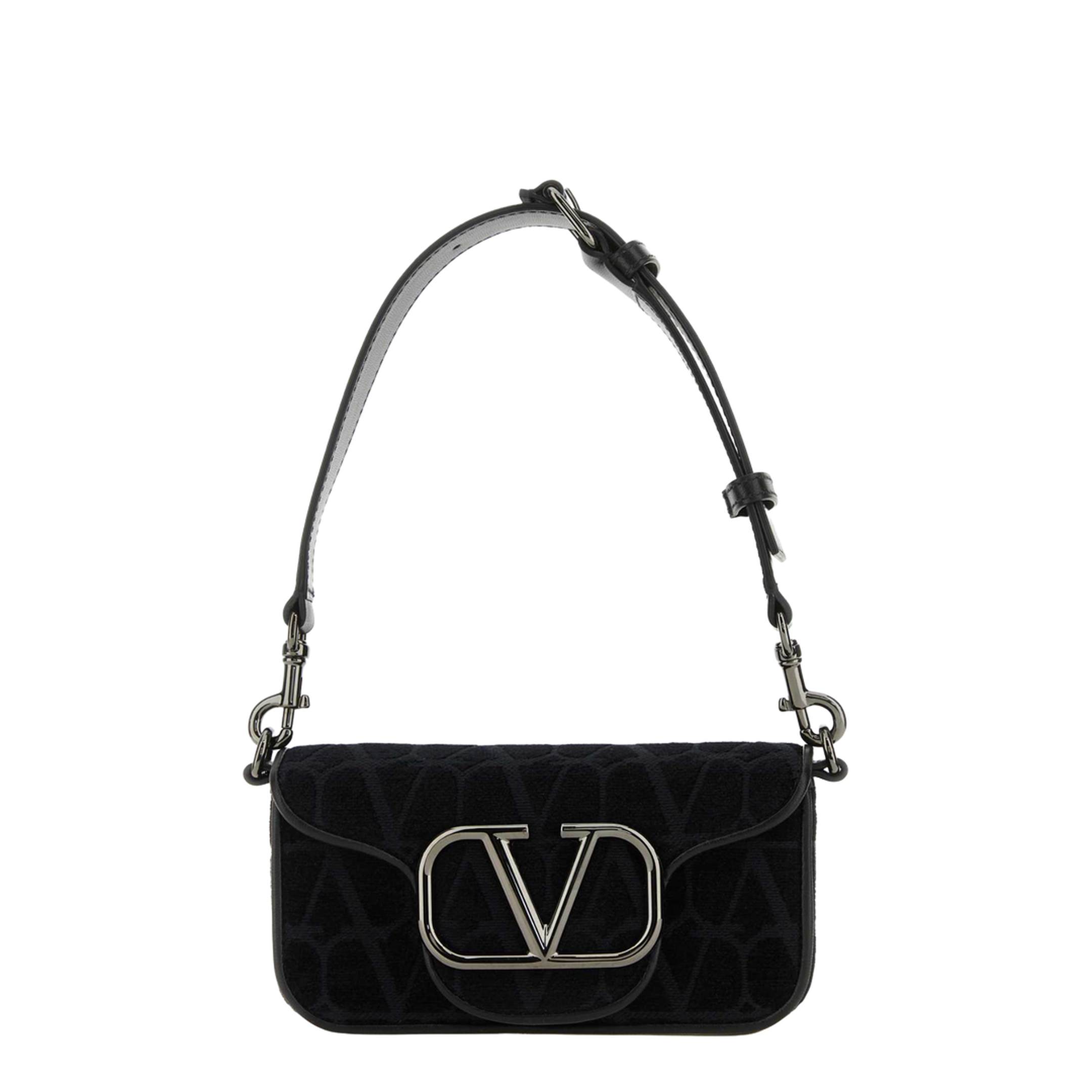 Toile Iconographe Mini Goatskin & Fabric Shoulder Bag - Black - Image 1