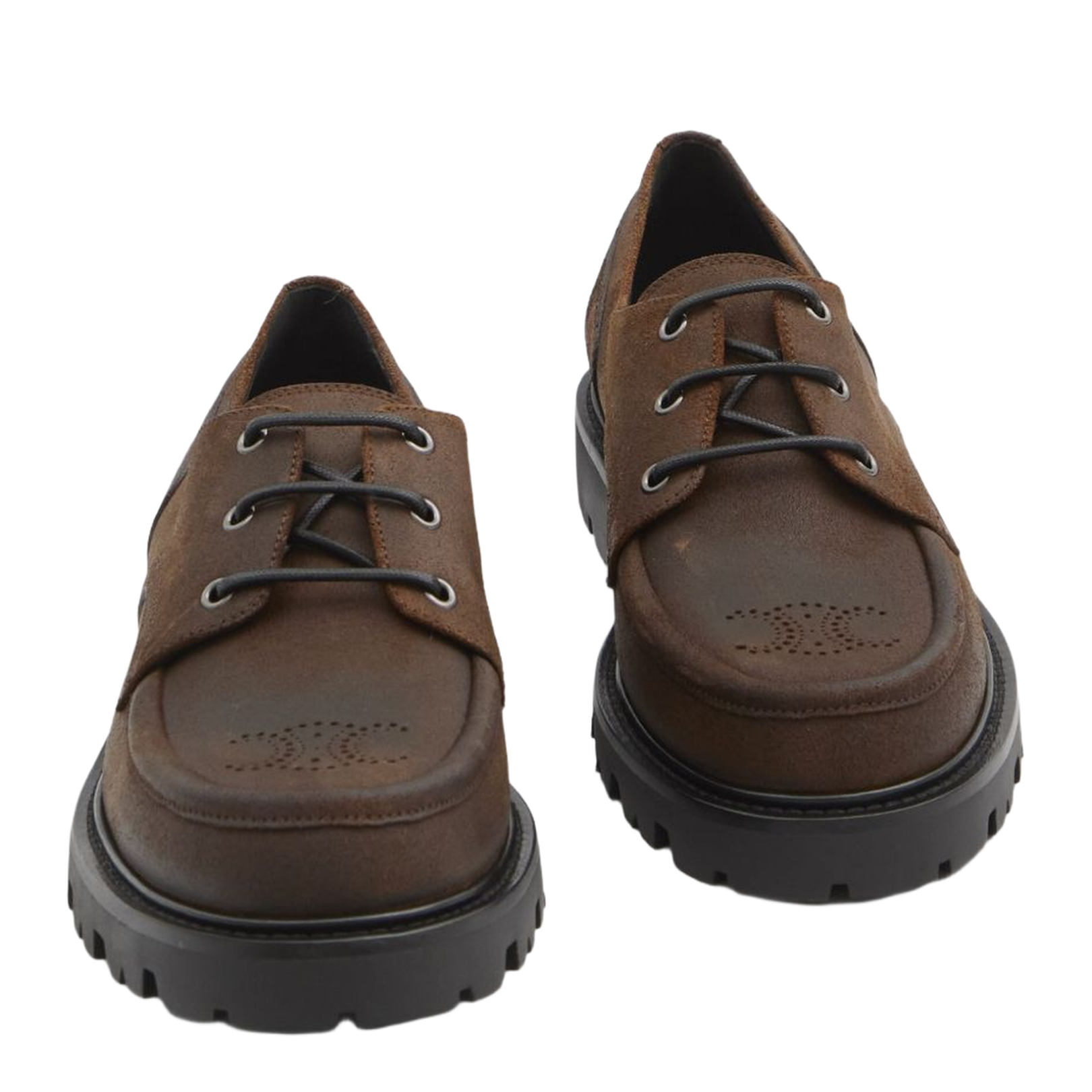 Margaret Derby Loafer In Waxed Suede Calfskin - Image 4