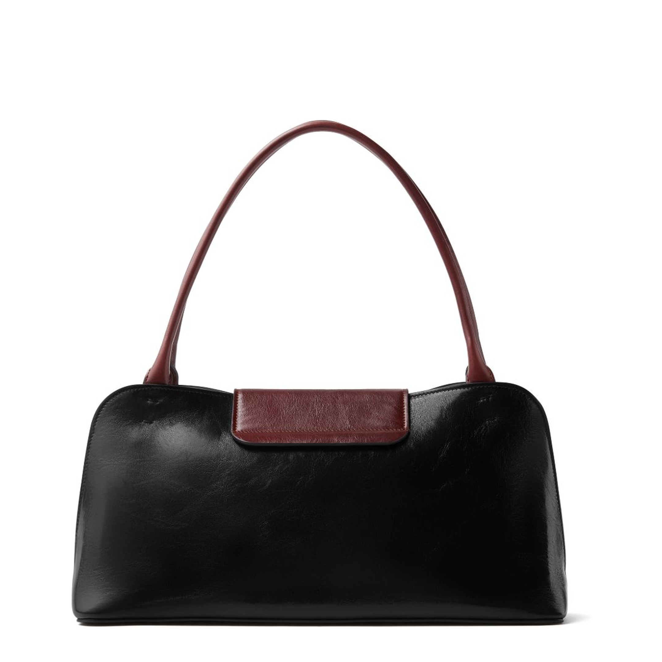 Vivian Medium Calf Leather Shoulder Bag - Aj Black Rosewood - Image 2
