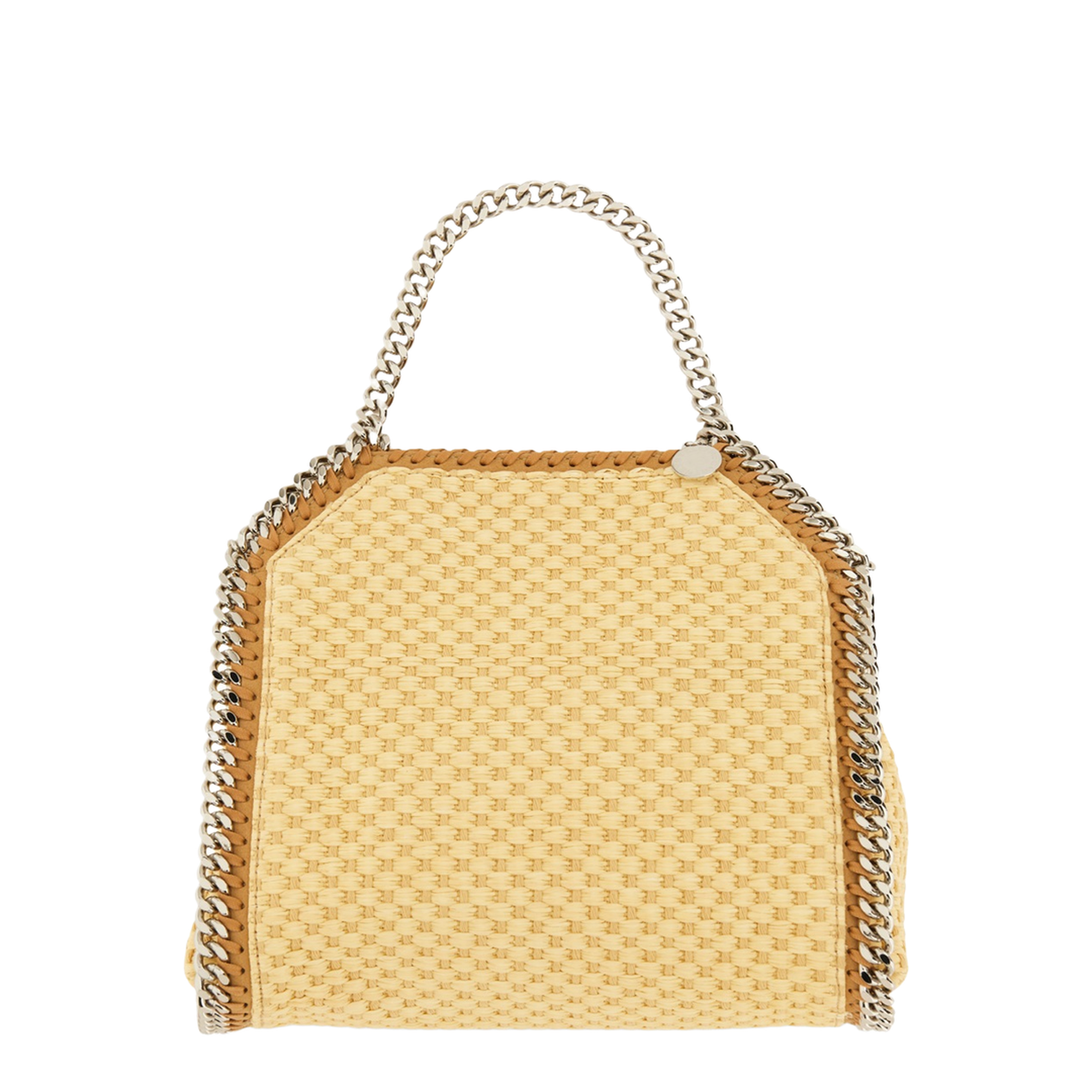Natural Beige Falabella Woven Mini Tote Bag - Image 2