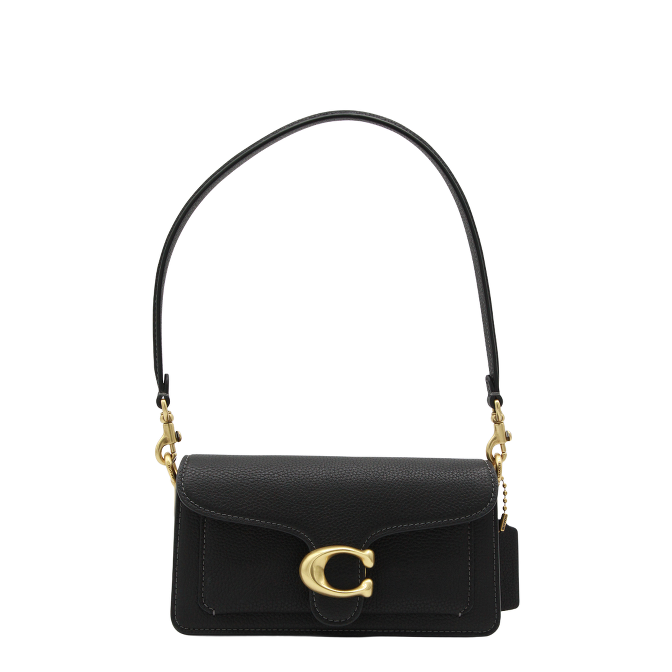 Tabby 20 Polished Pebble Leather Shoulder Bag - Black - Image 5