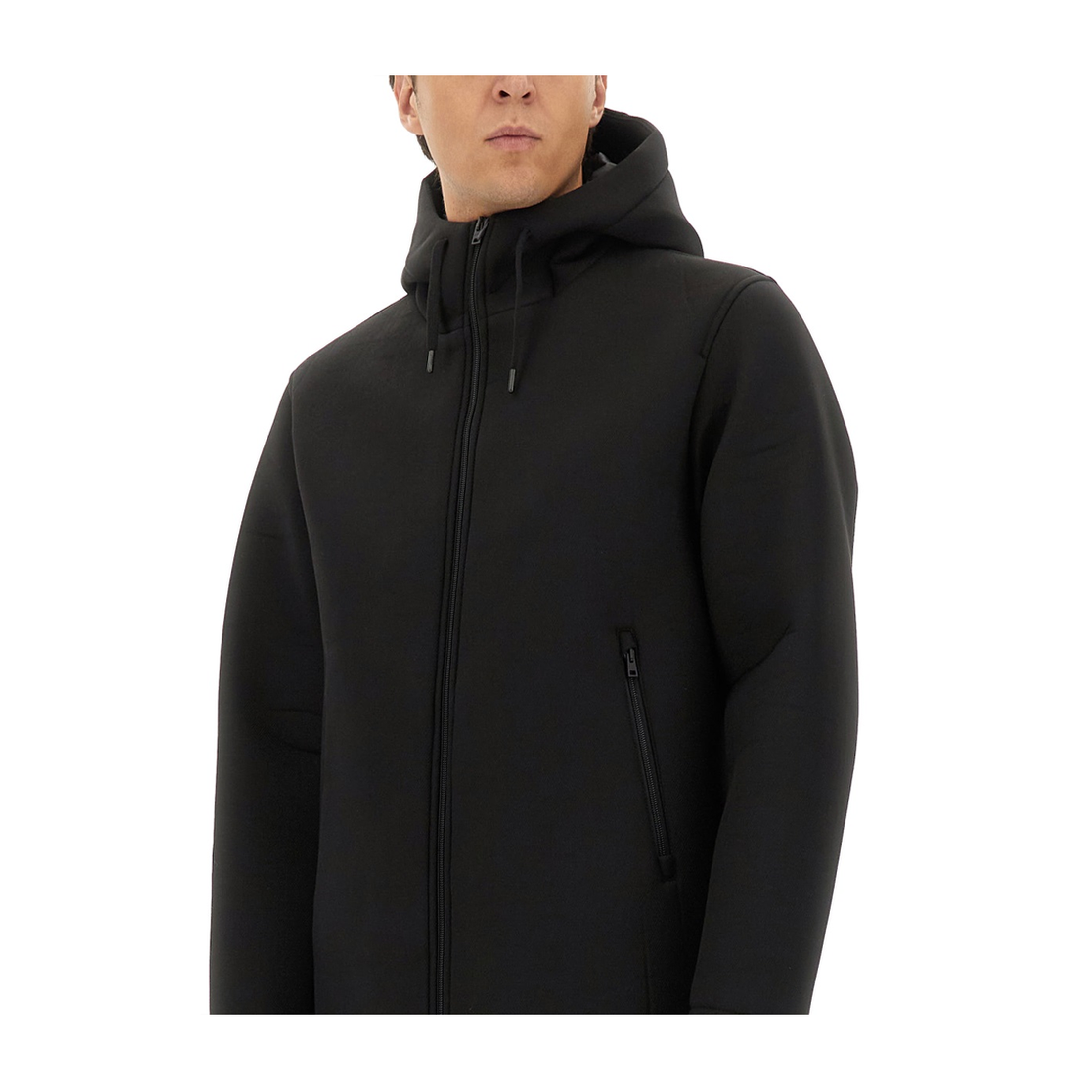 Long Parka in Three Layers Scuba - Image 4