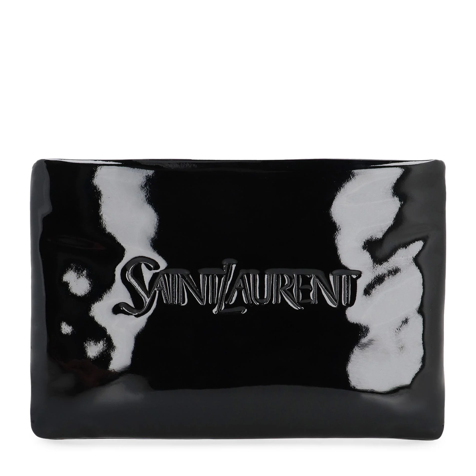 Puffy Small Leather Clutch Bags - Black - Image 2