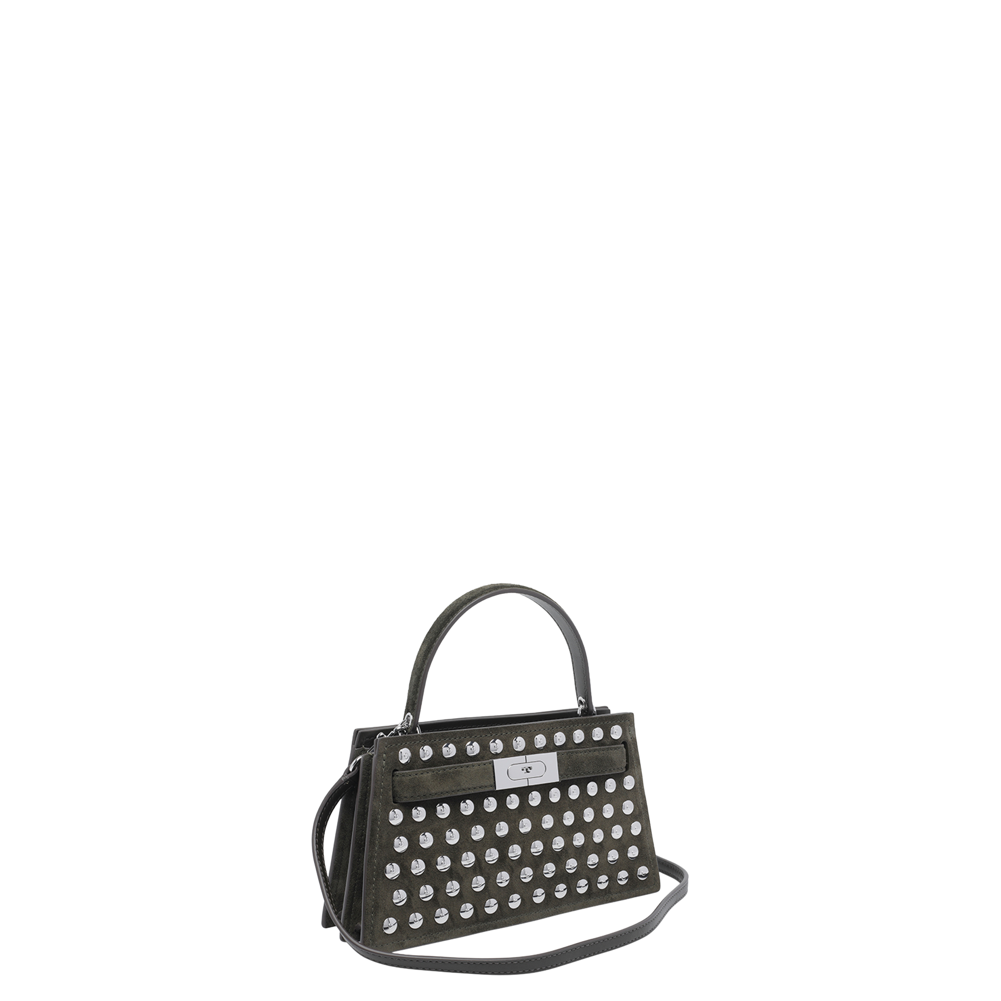 Mini Lee Radziwill Studded Suede Handbag - Image 2