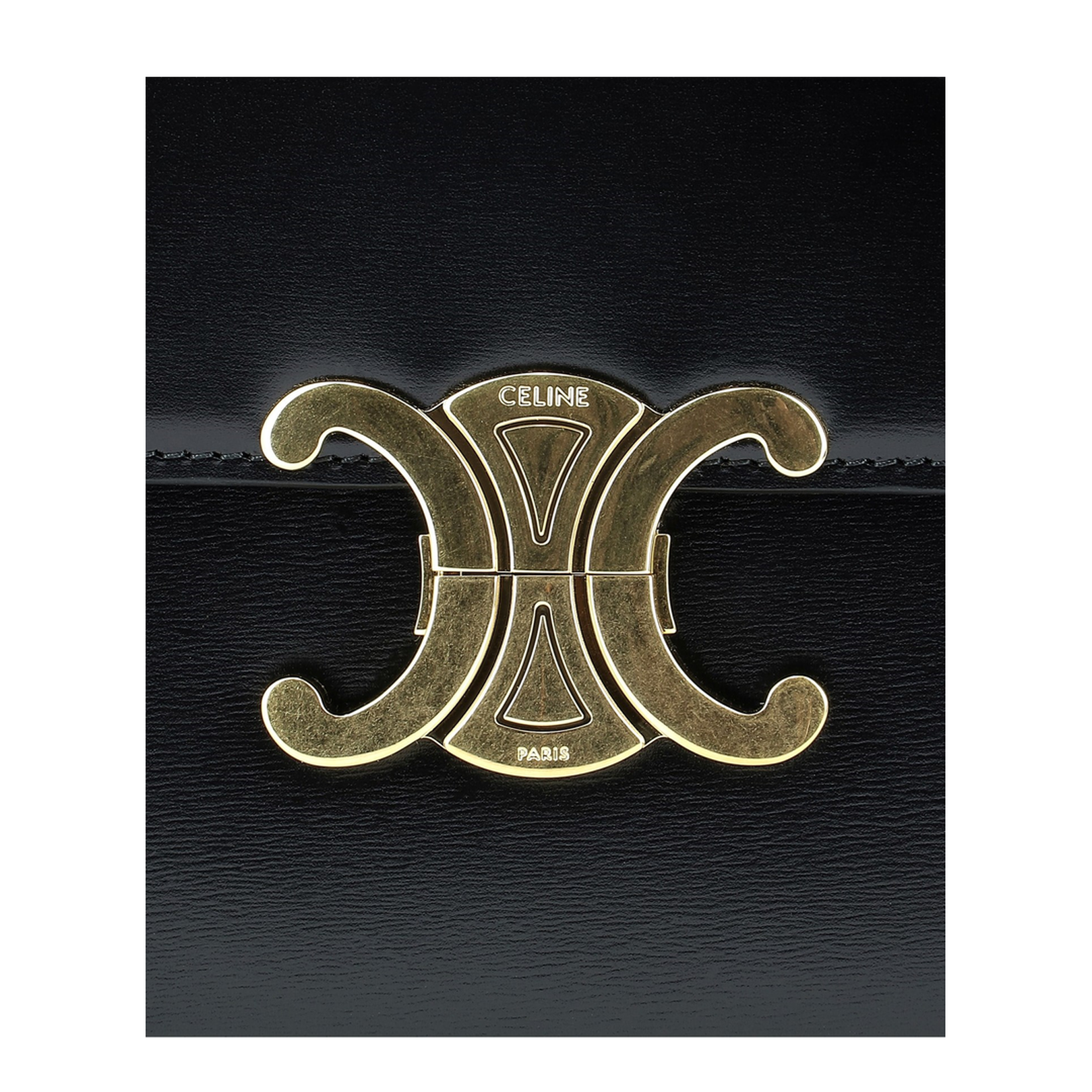 Classique Triomphe Bag in Shiny Calfskin - Black - Image 5