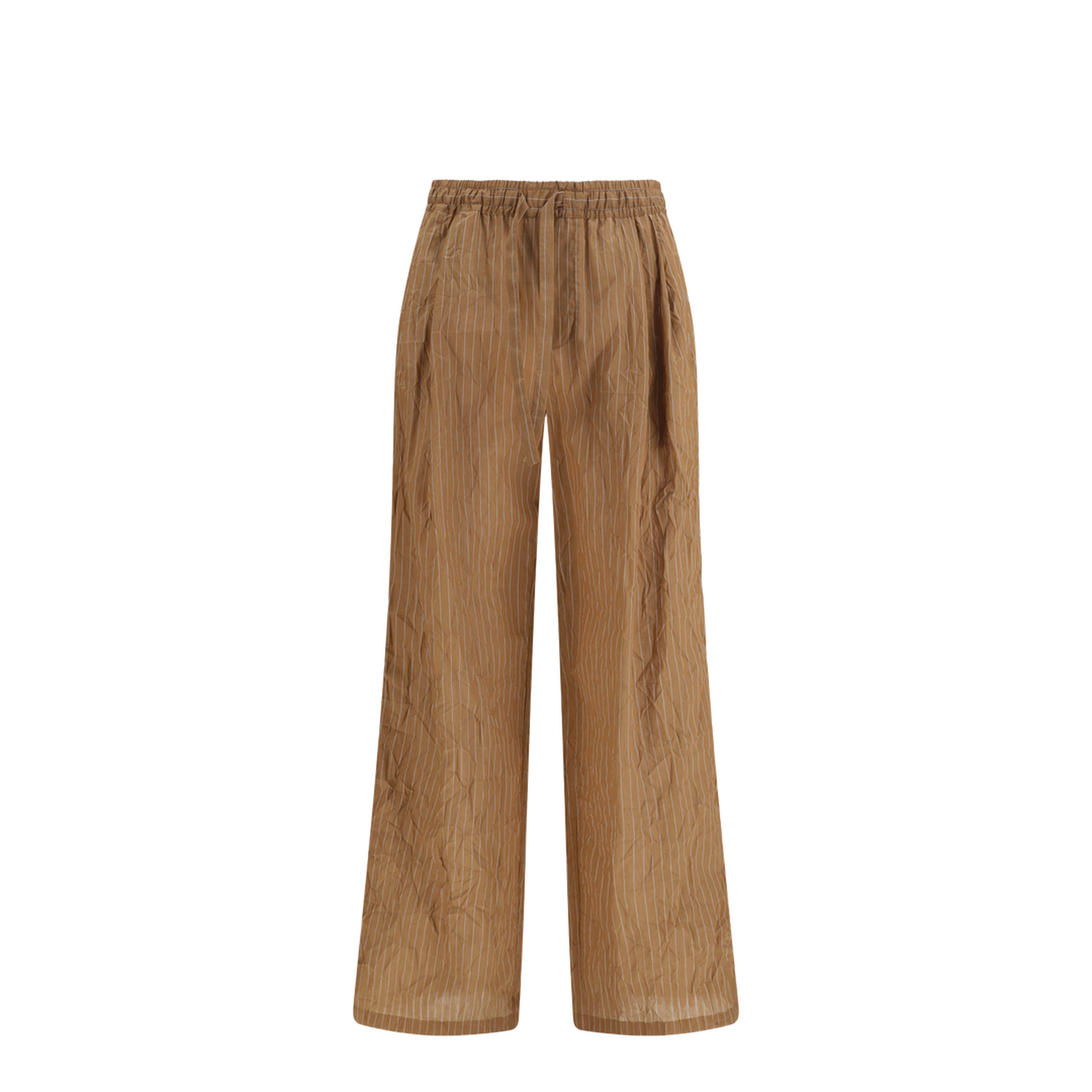 Vanity Pants in Striped Froissé Fabric - Image 1