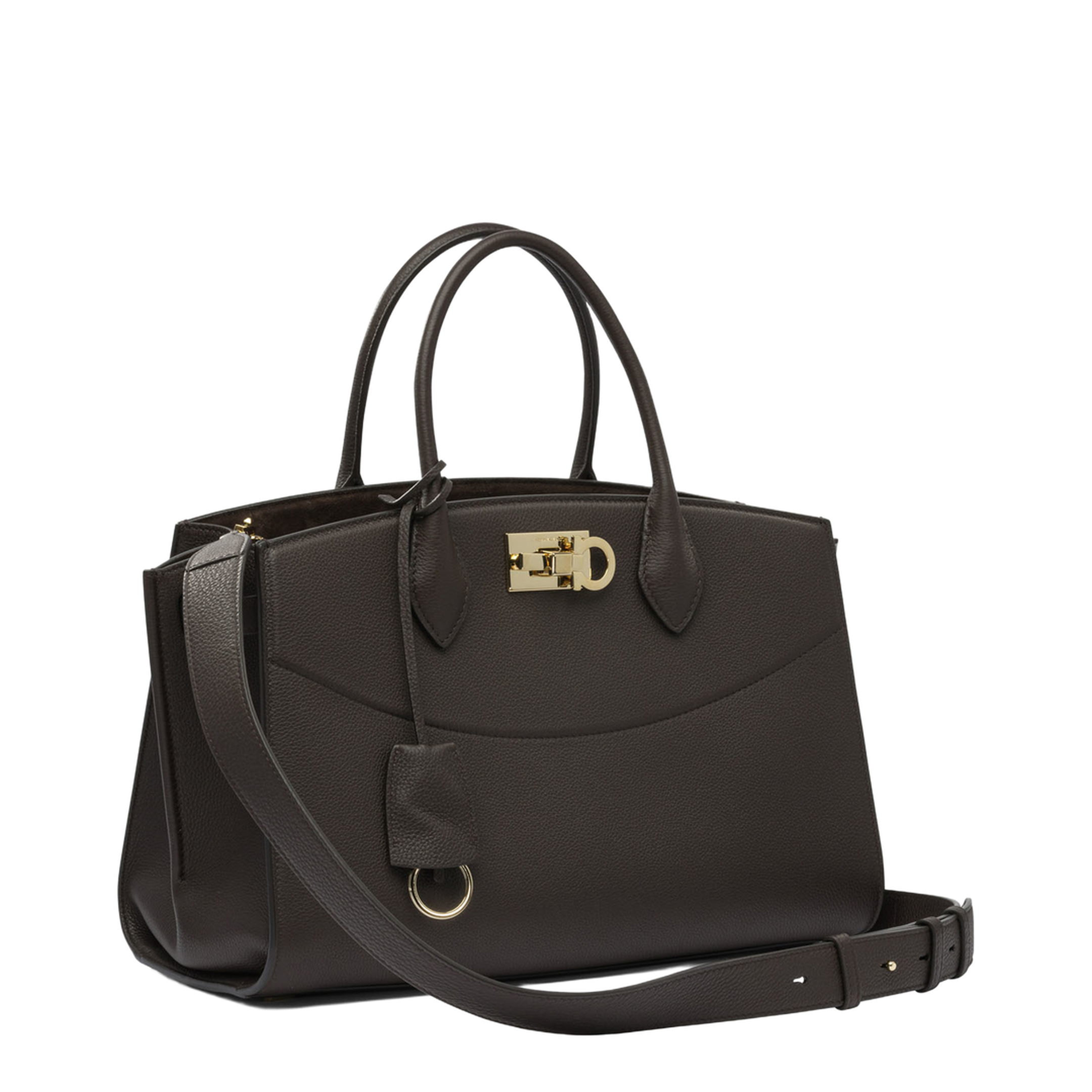Studio Soft Calf Leather Tote Bag - Cognac Brown - Image 1