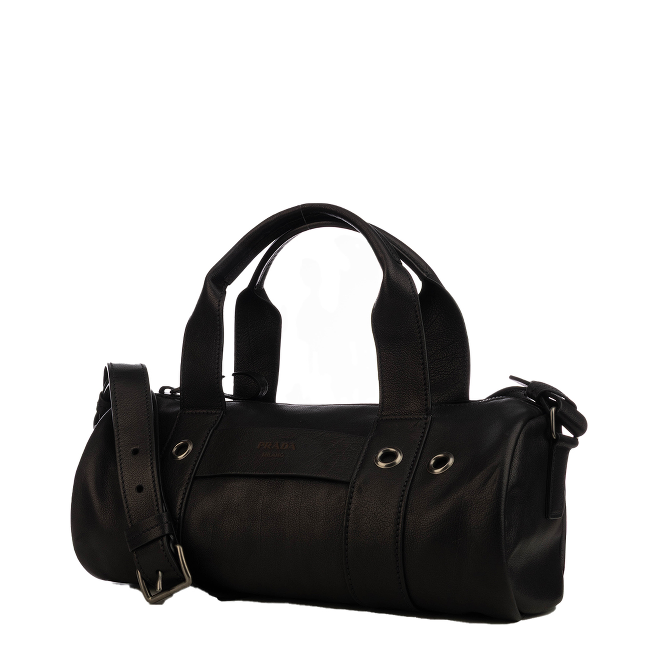 Route Large Leather Top-Handle Bag - Black - Image 2